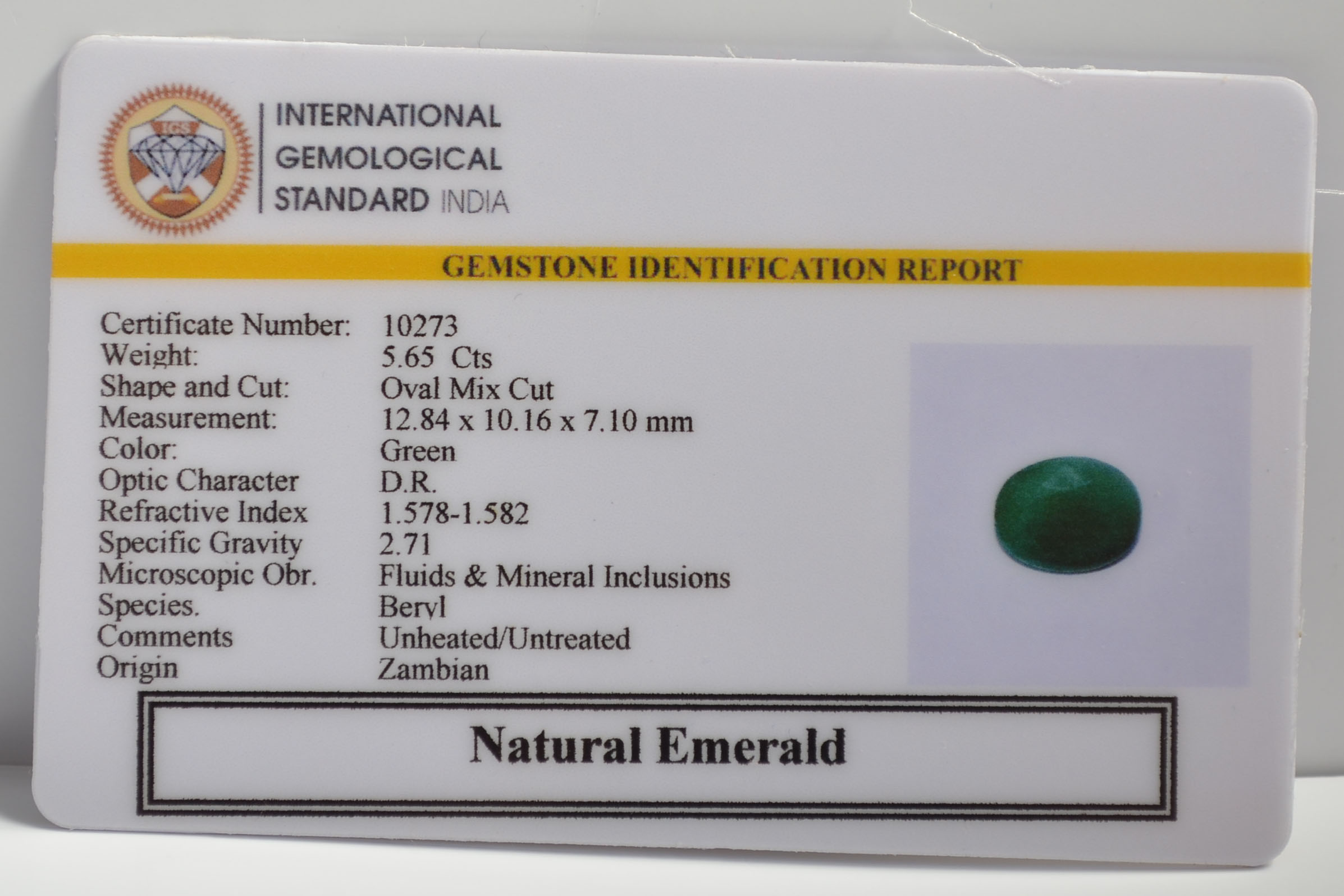 EMRG21470 2 EMERALD 5.65 Ct.