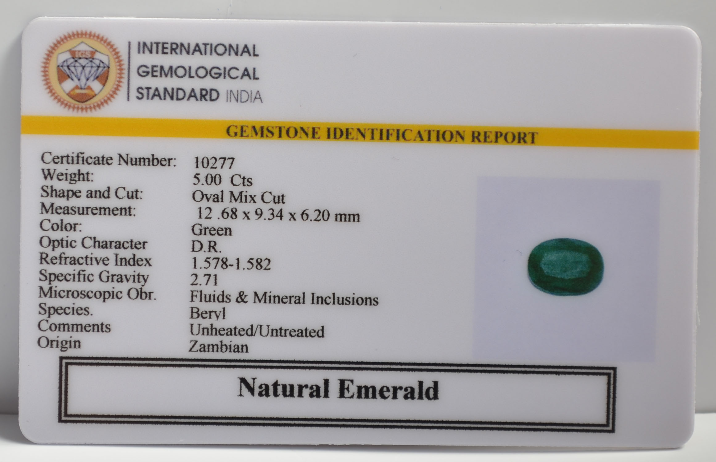 EMRG21472 2 EMERALD 5 Ct.