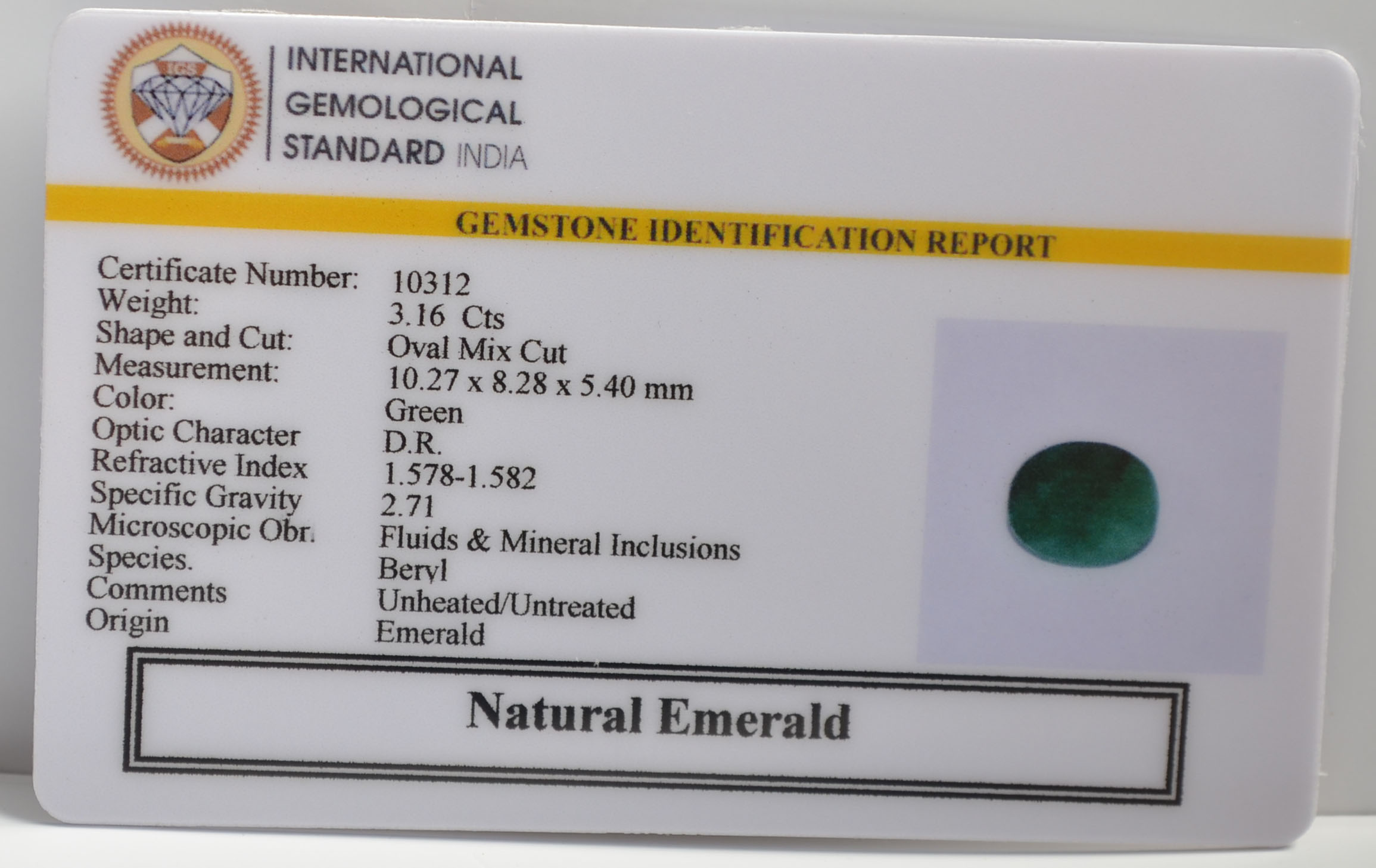 EMRG21481 2 EMERALD 3.16 Ct.