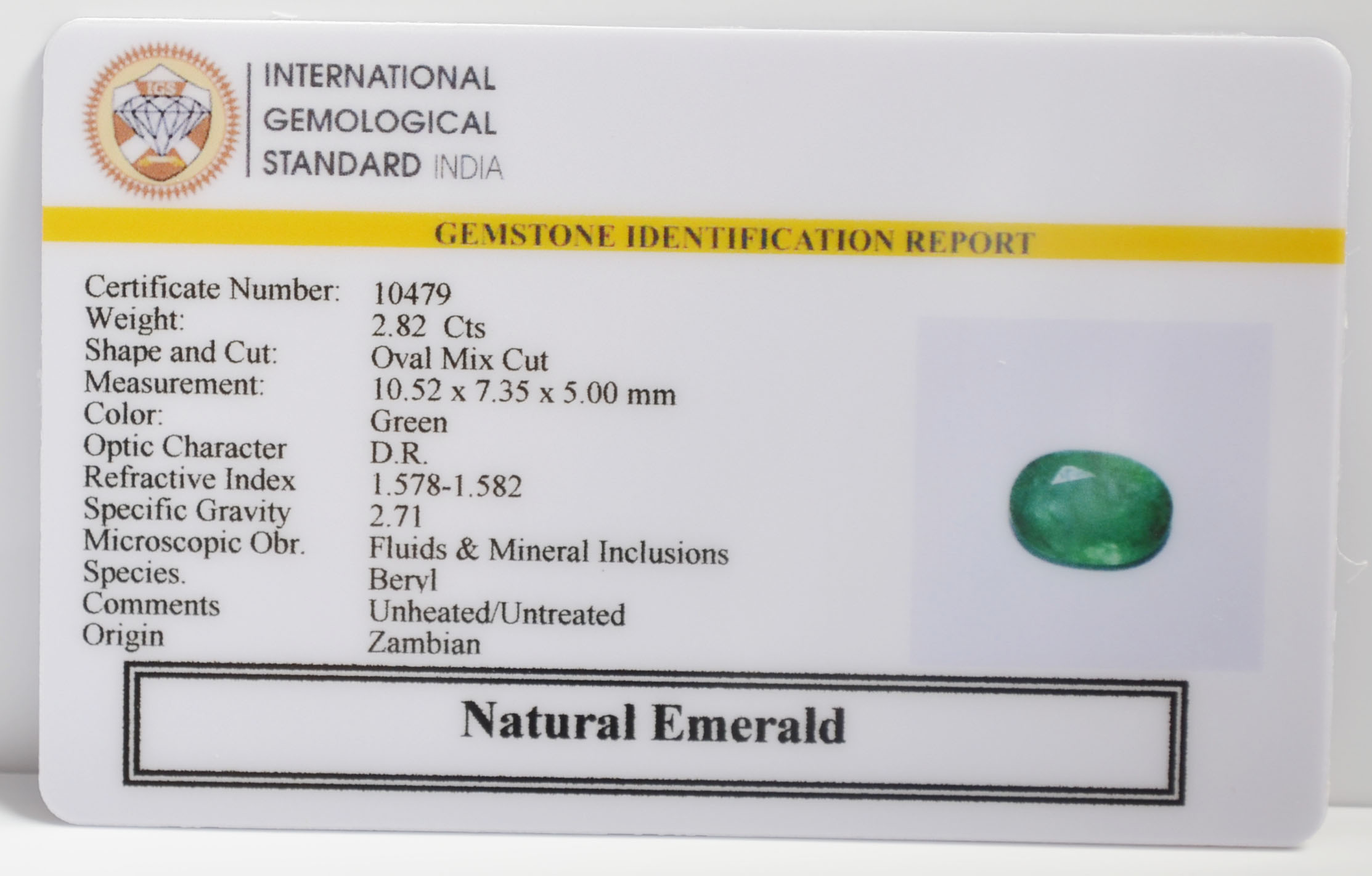 EMRG21505 2 EMERALD 2.82 Ct.