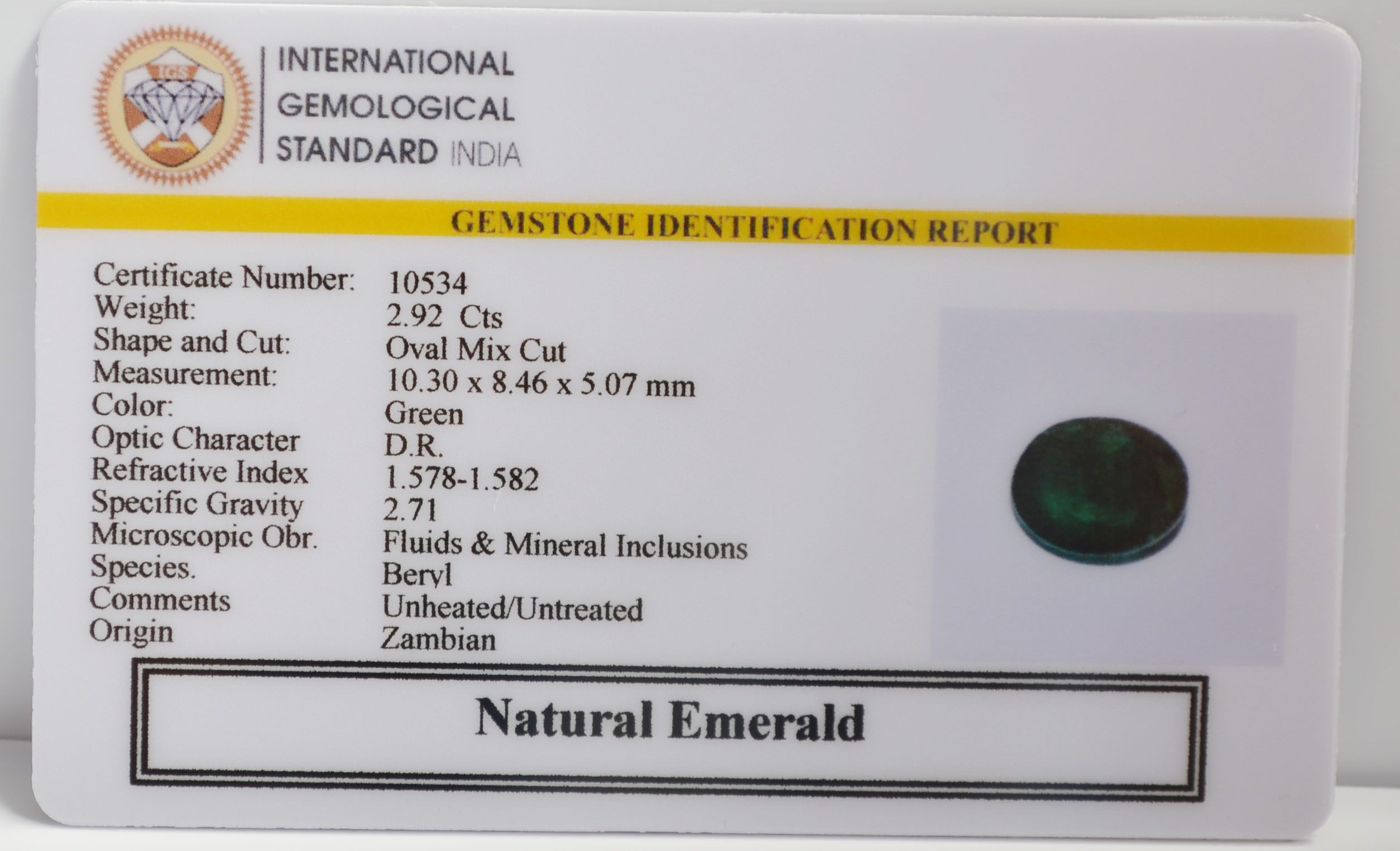EMRG21523 2 EMERALD 2.92 Ct.