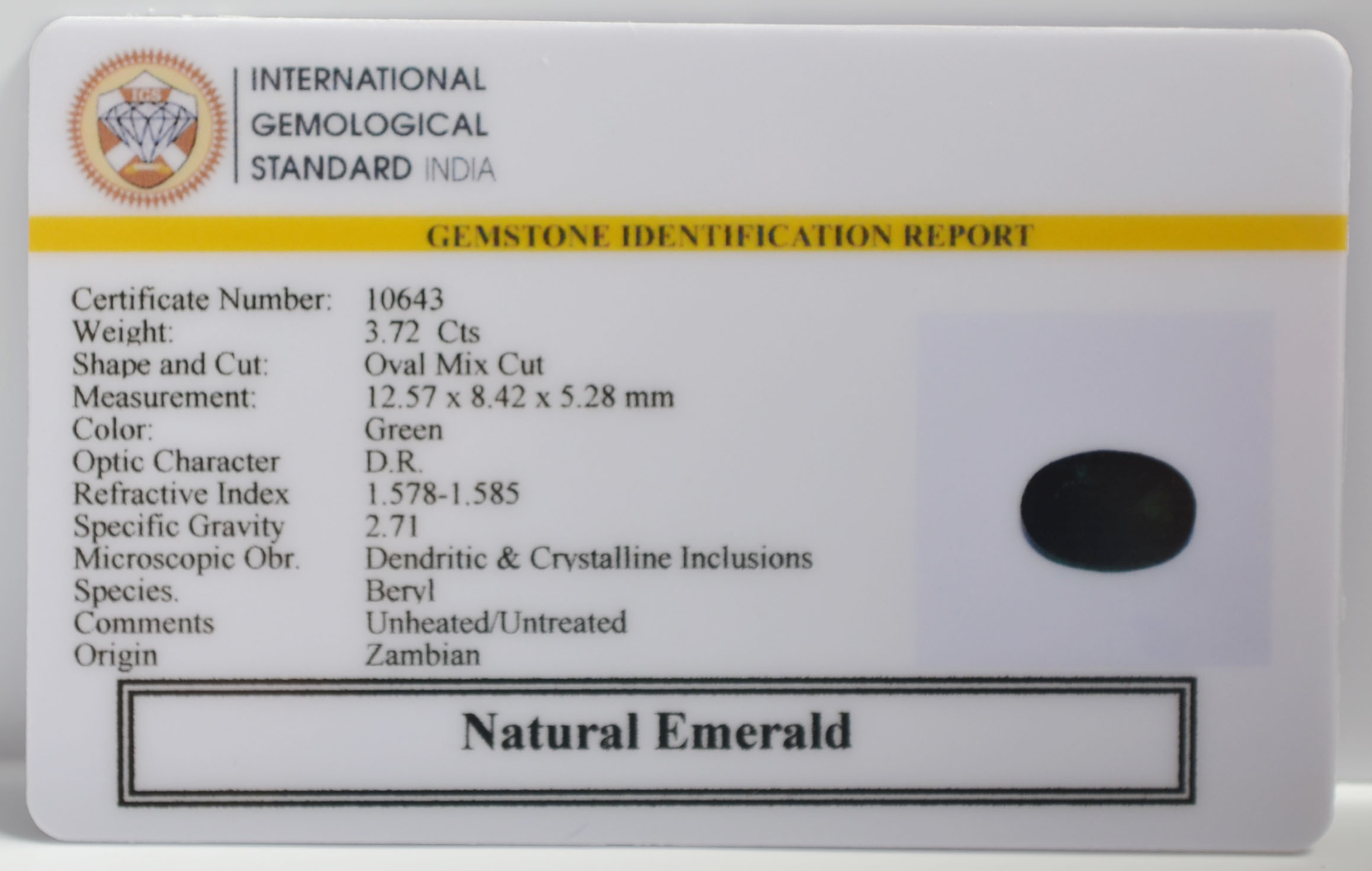 EMRG21531 2 EMERALD 3.72 Ct.
