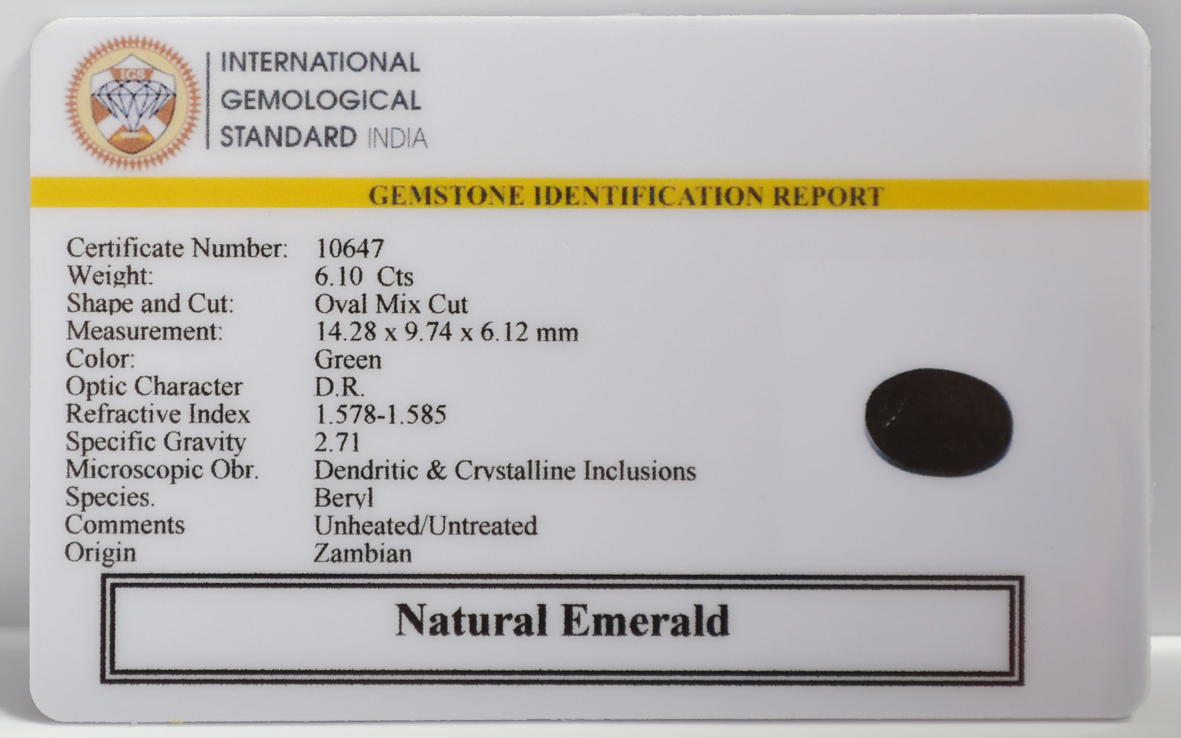 EMRG21534 2 EMERALD 6.1 Ct.