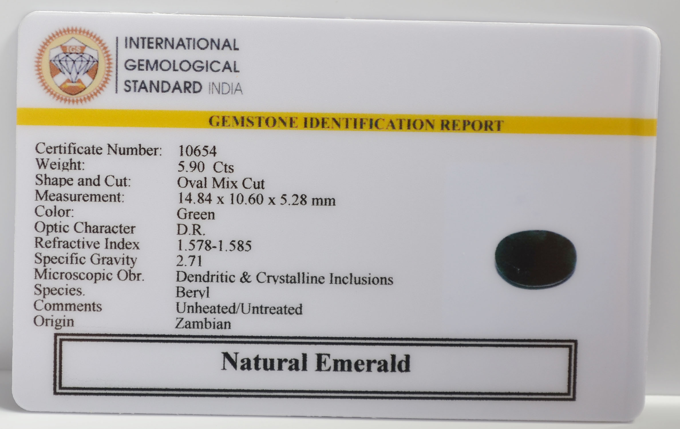 EMRG21537 2 EMERALD 5.9 Ct.