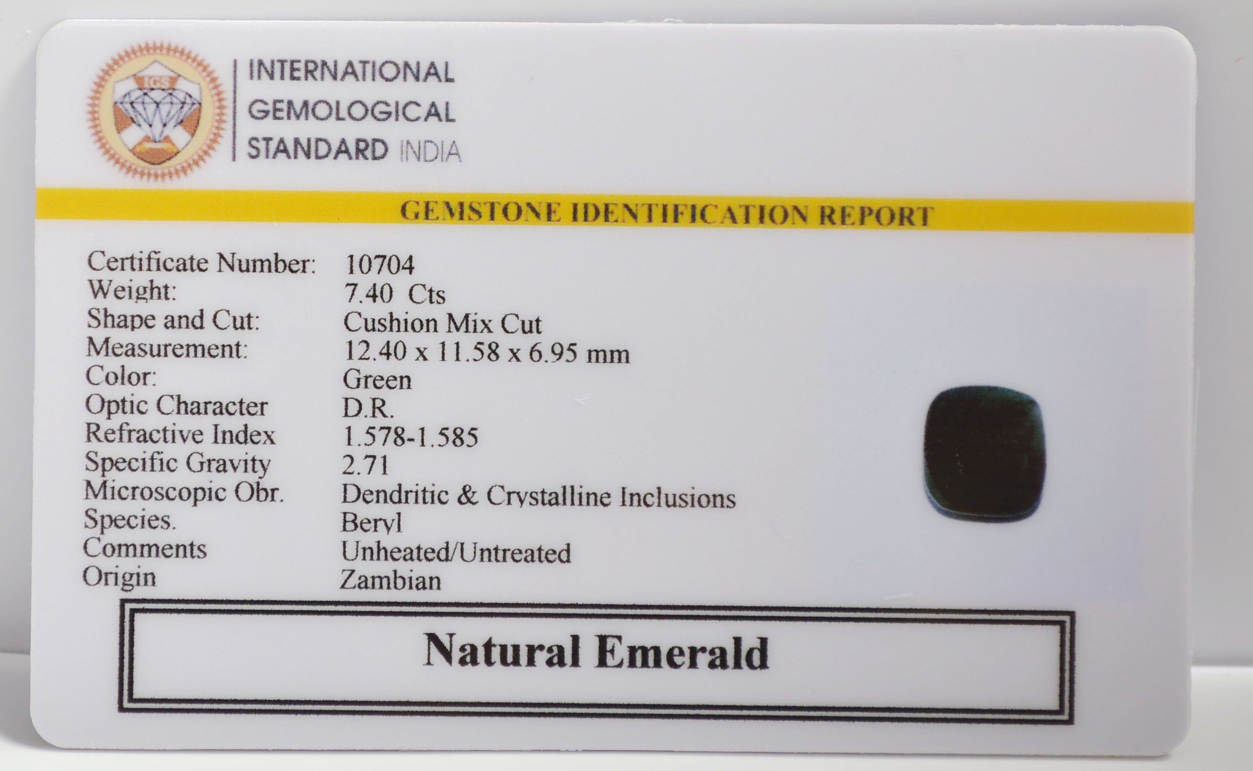 EMRG21545 2 EMERALD 7.4 Ct.