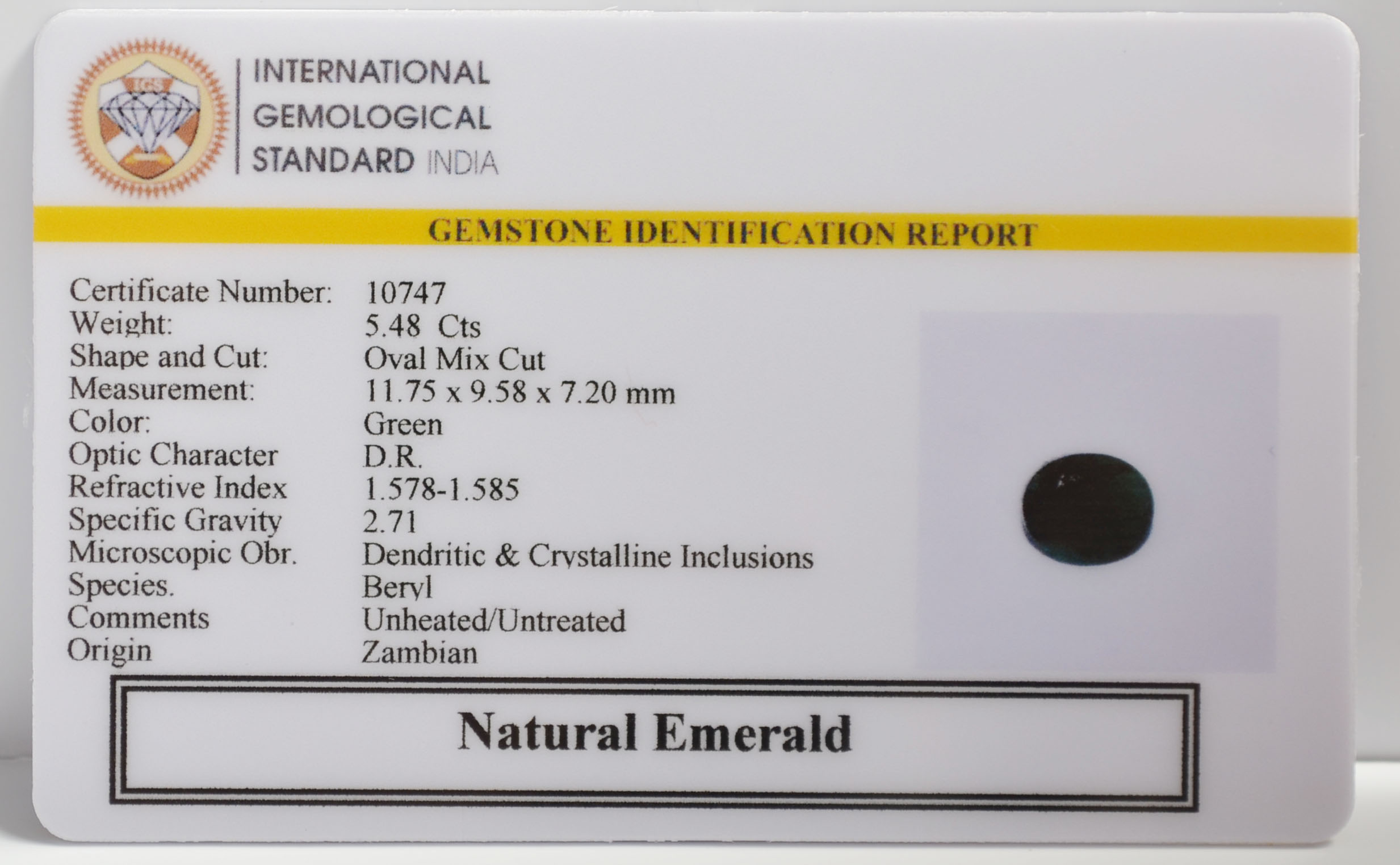 EMRG21551 2 EMERALD 5.48 Ct.