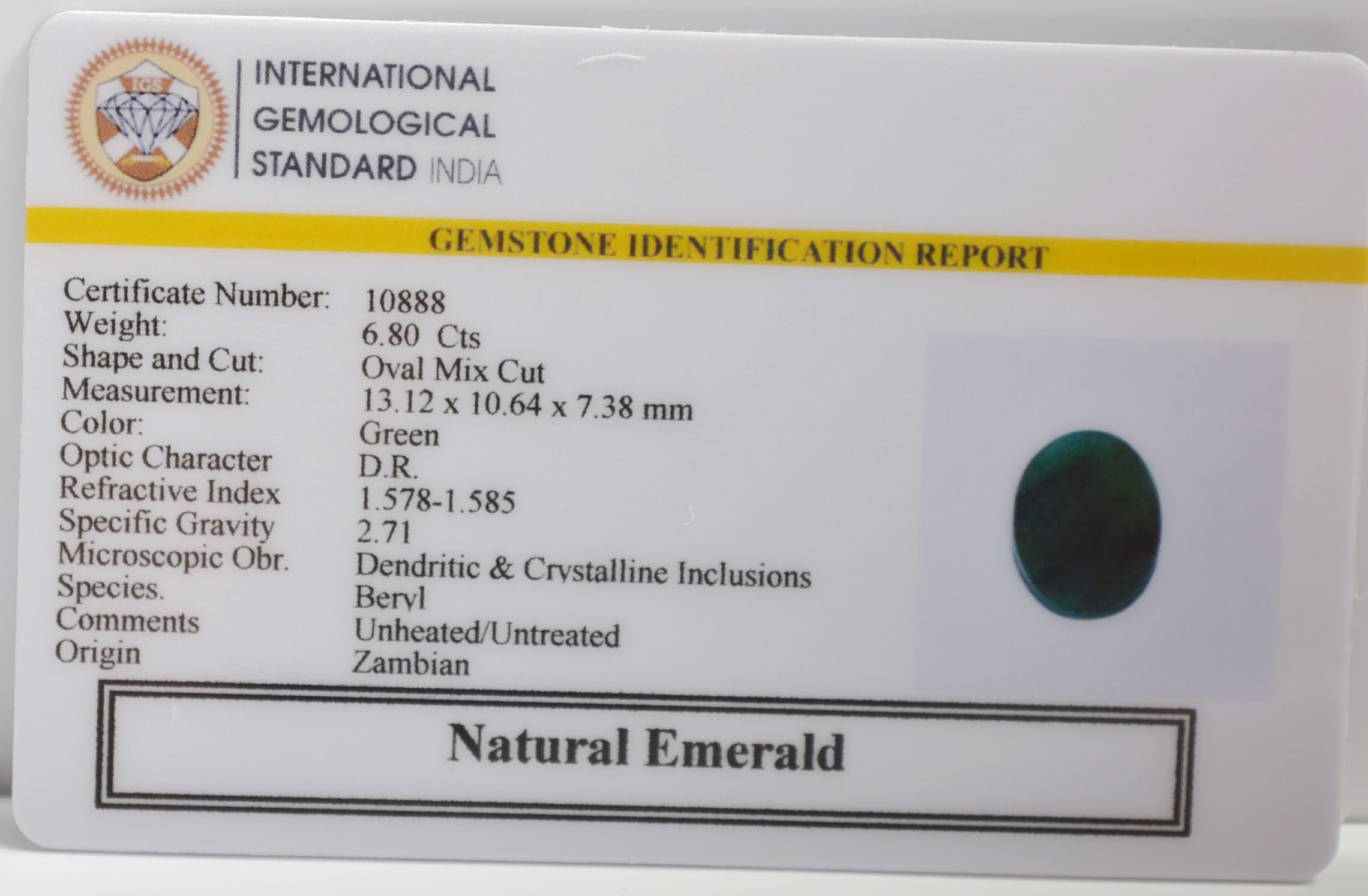 EMRG21570 2 EMERALD 6.8 Ct.