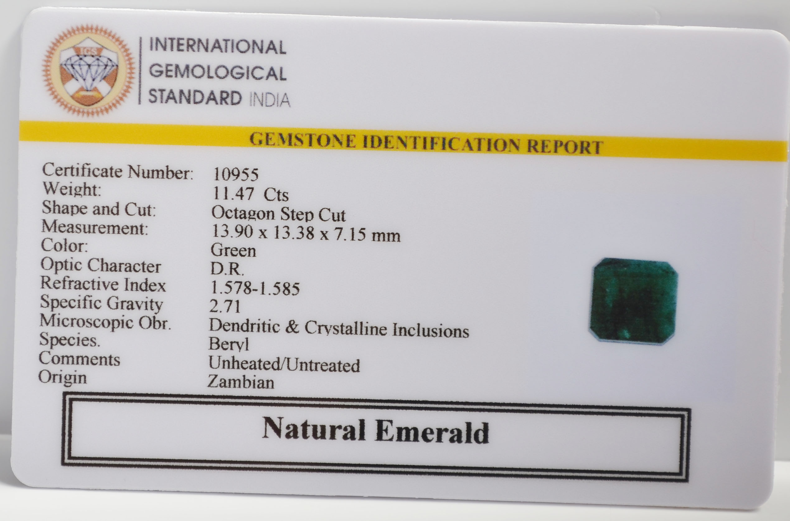 EMRG21578 2 EMERALD 11.47 Ct.