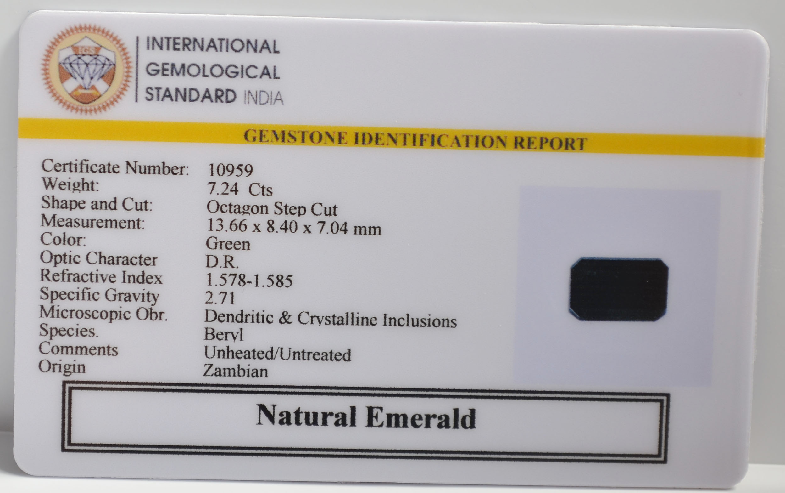 EMRG21580 2 EMERALD 7.24 Ct.