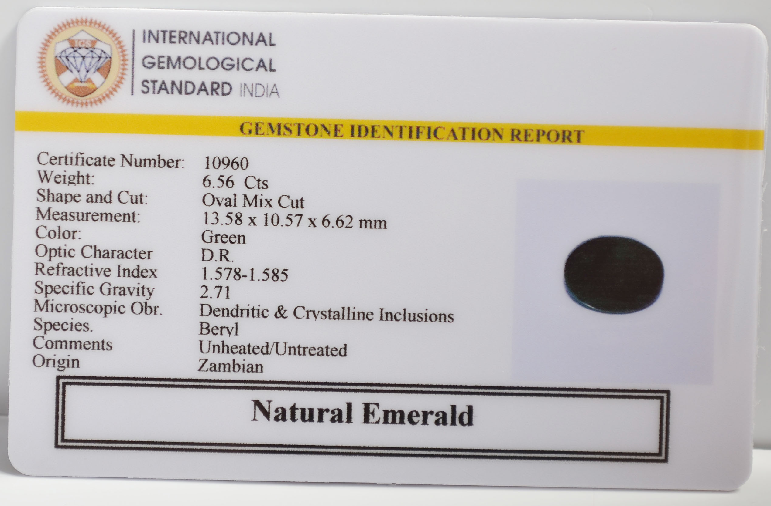 EMRG21581 2 EMERALD 6.56 Ct.