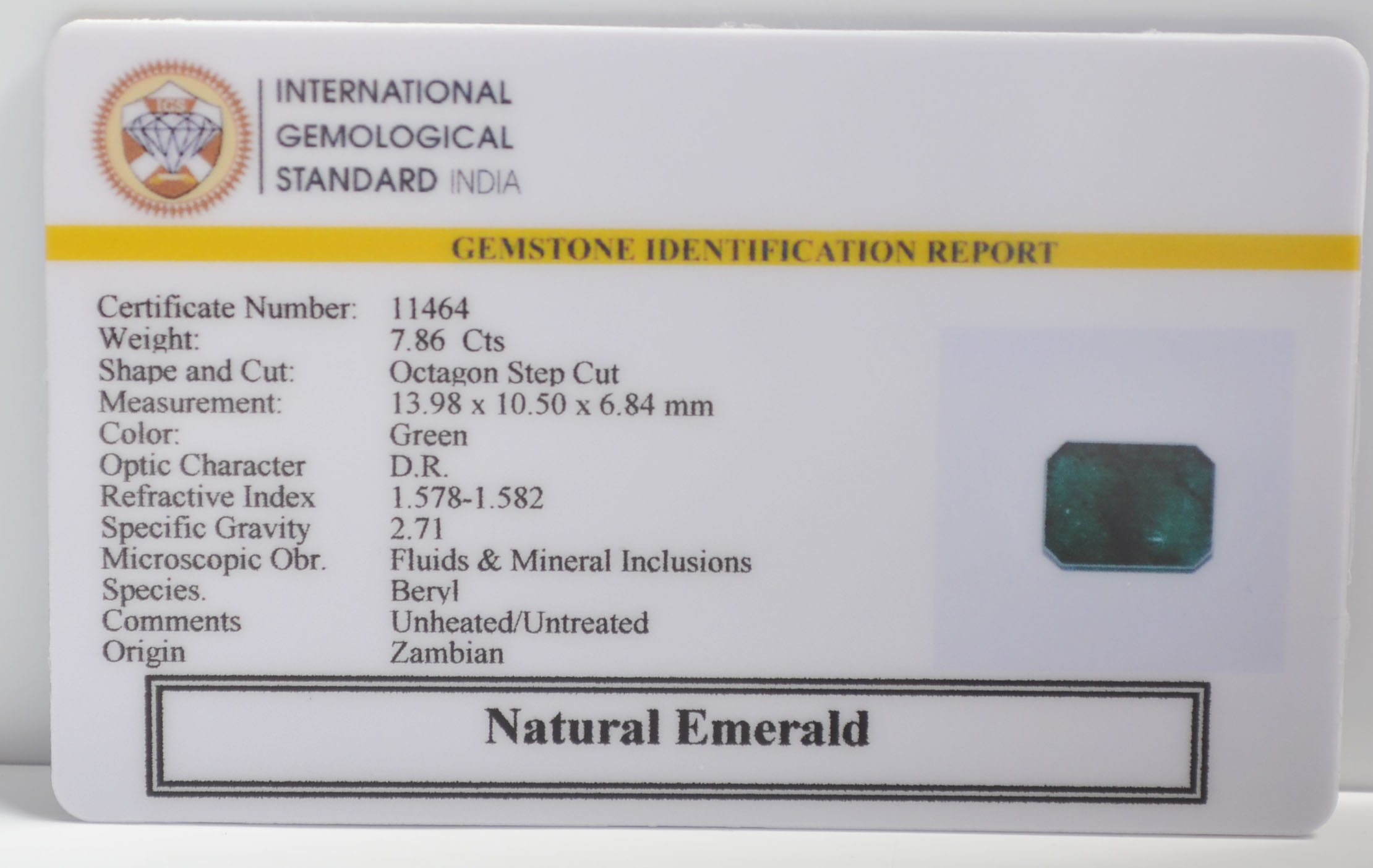 EMRG21602 2 EMERALD 7.86 Ct.