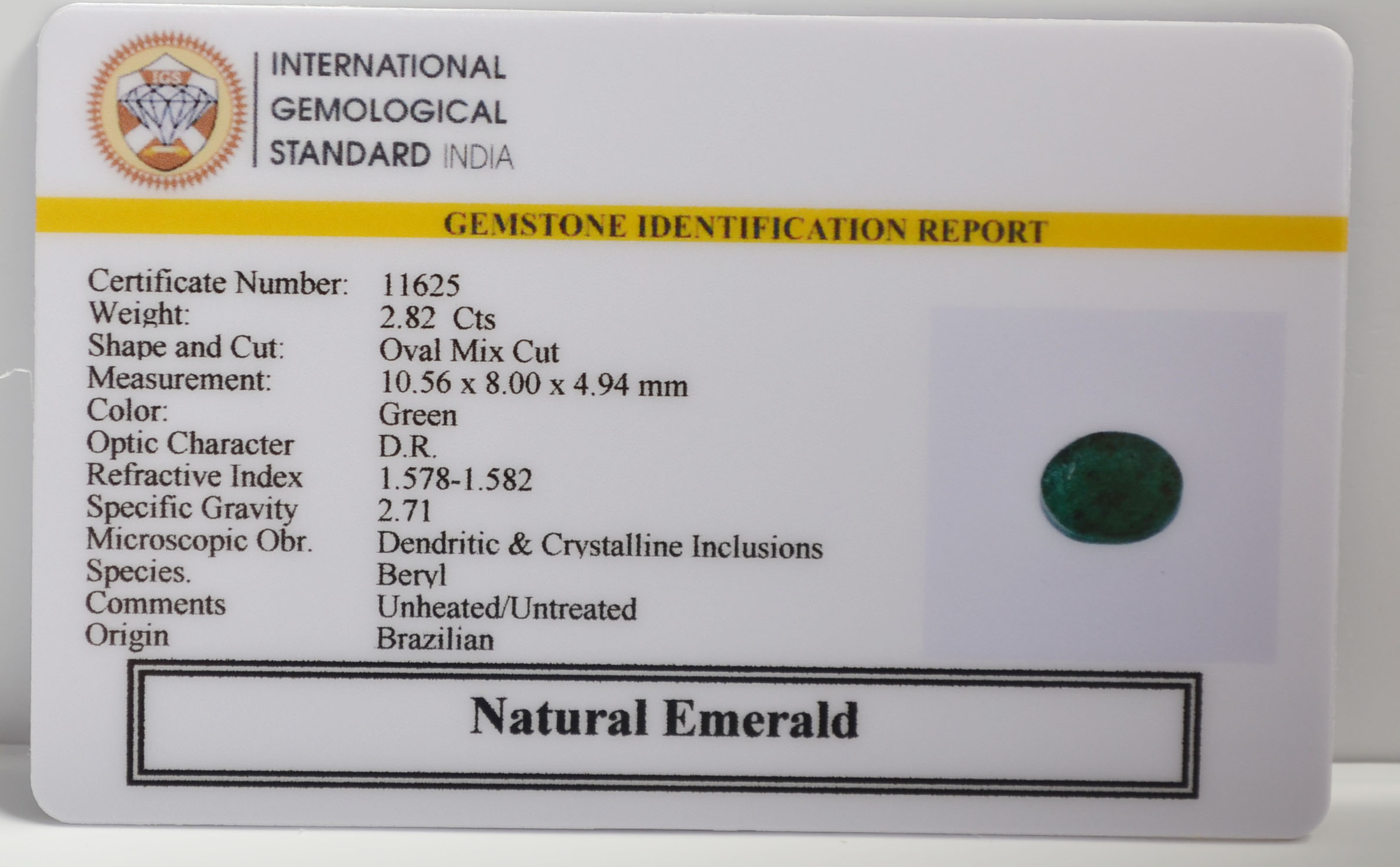 EMRG21636 2 EMERALD 2.82 Ct.