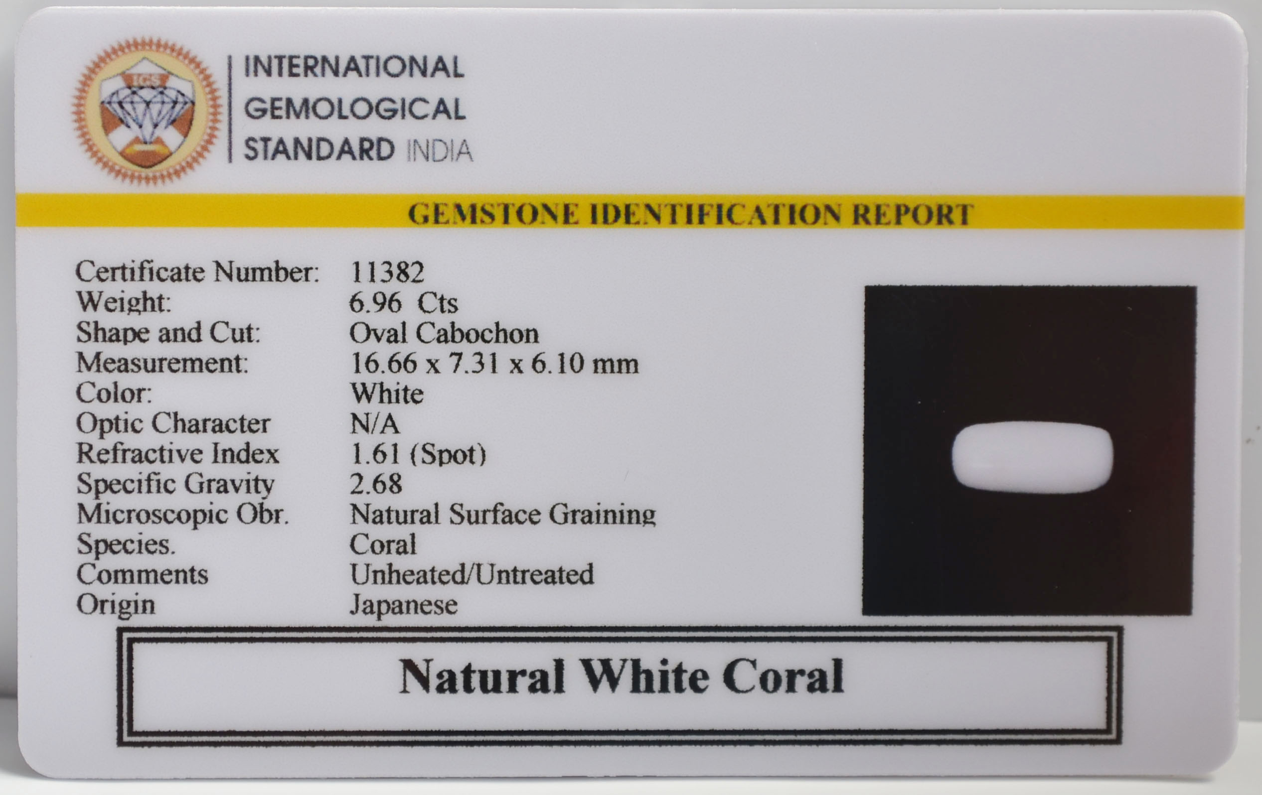 WC414 2 WHITE CORAL 6.96 Ct.