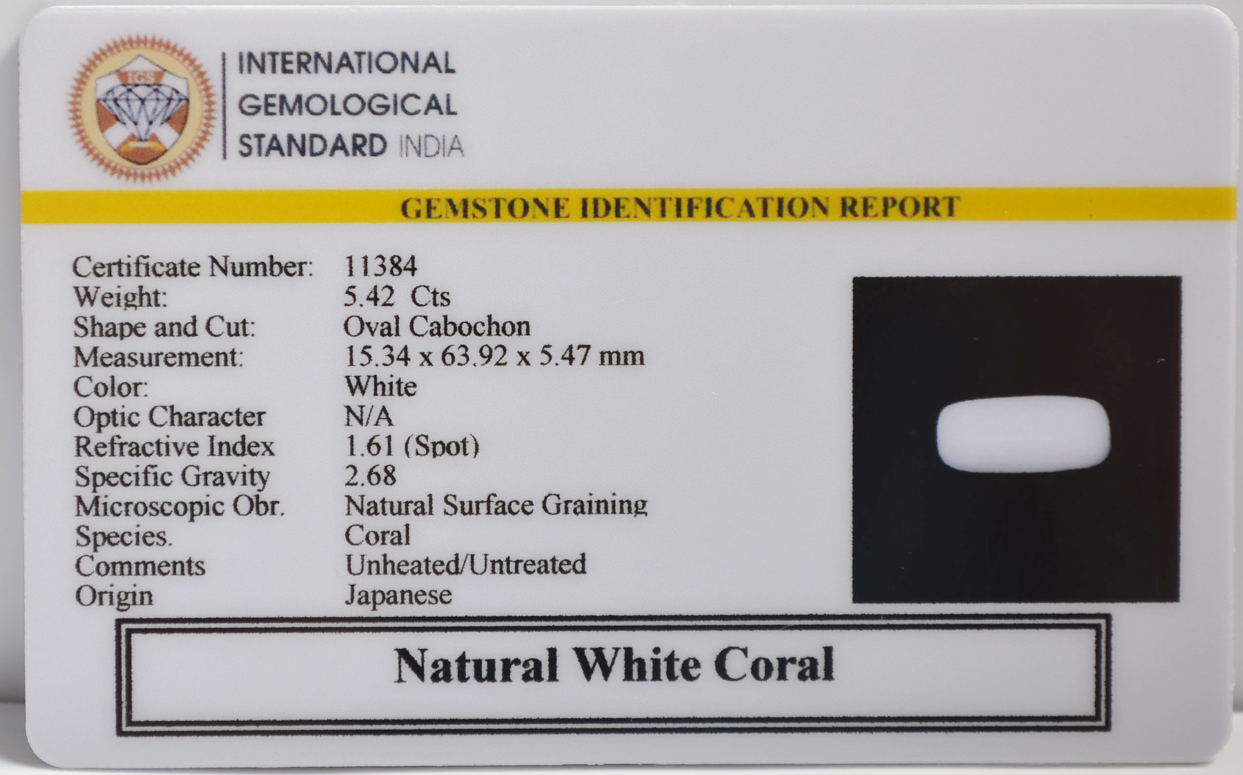 WC415 2 WHITE CORAL 5.42 Ct.