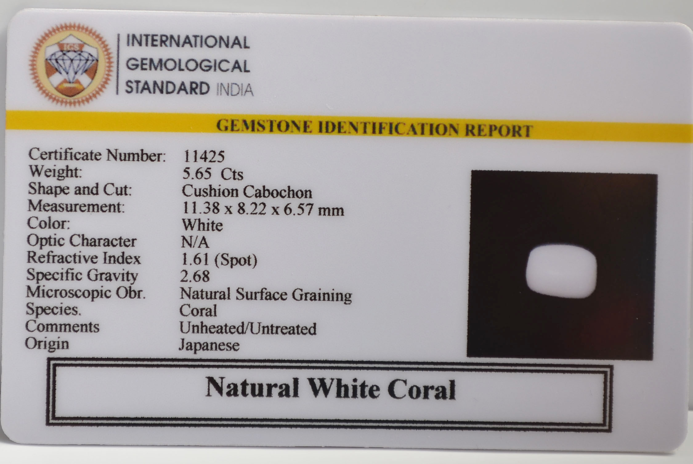 WC446 2 WHITE CORAL 5.65 Ct.