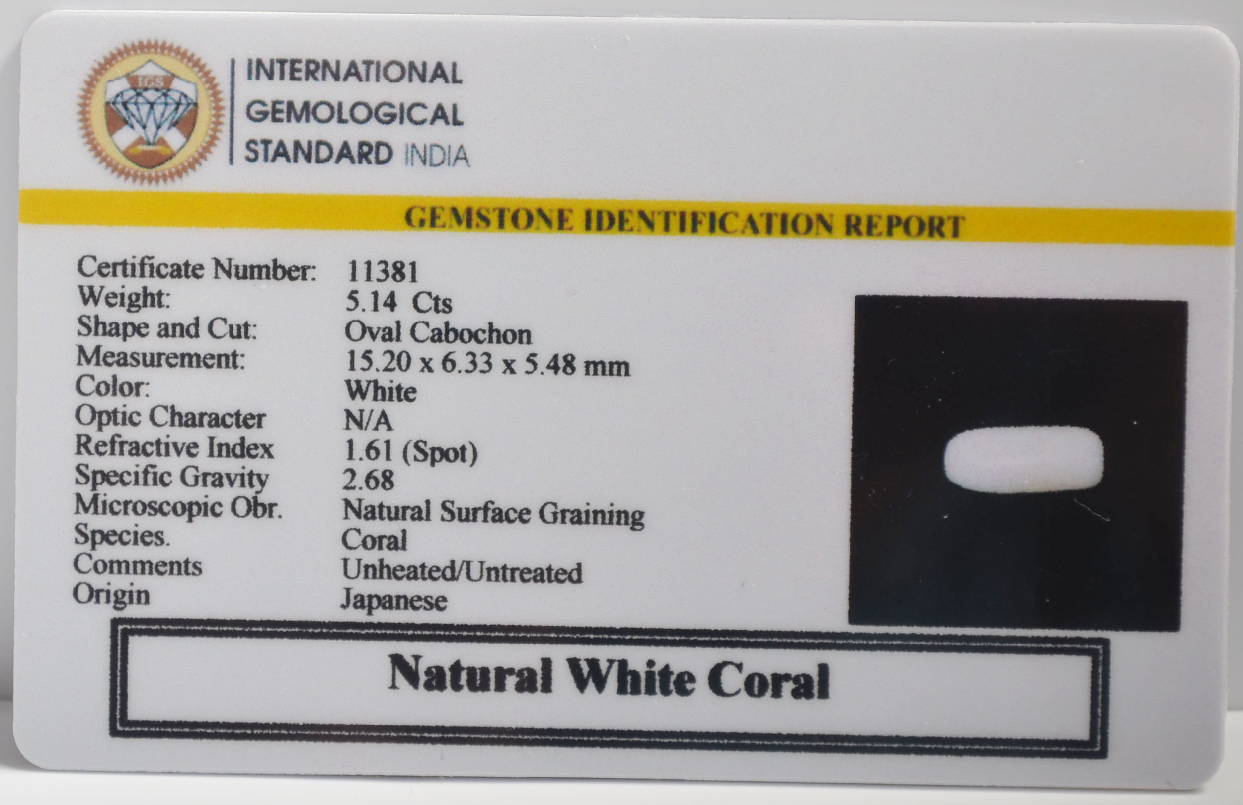 WCG394 2 WHITE CORAL 5.14 Ct.