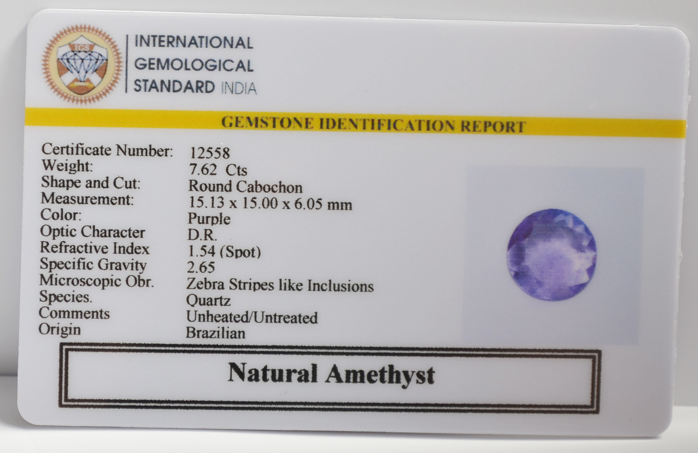 AME1283 2 AMETHYST 7.62 Ct.