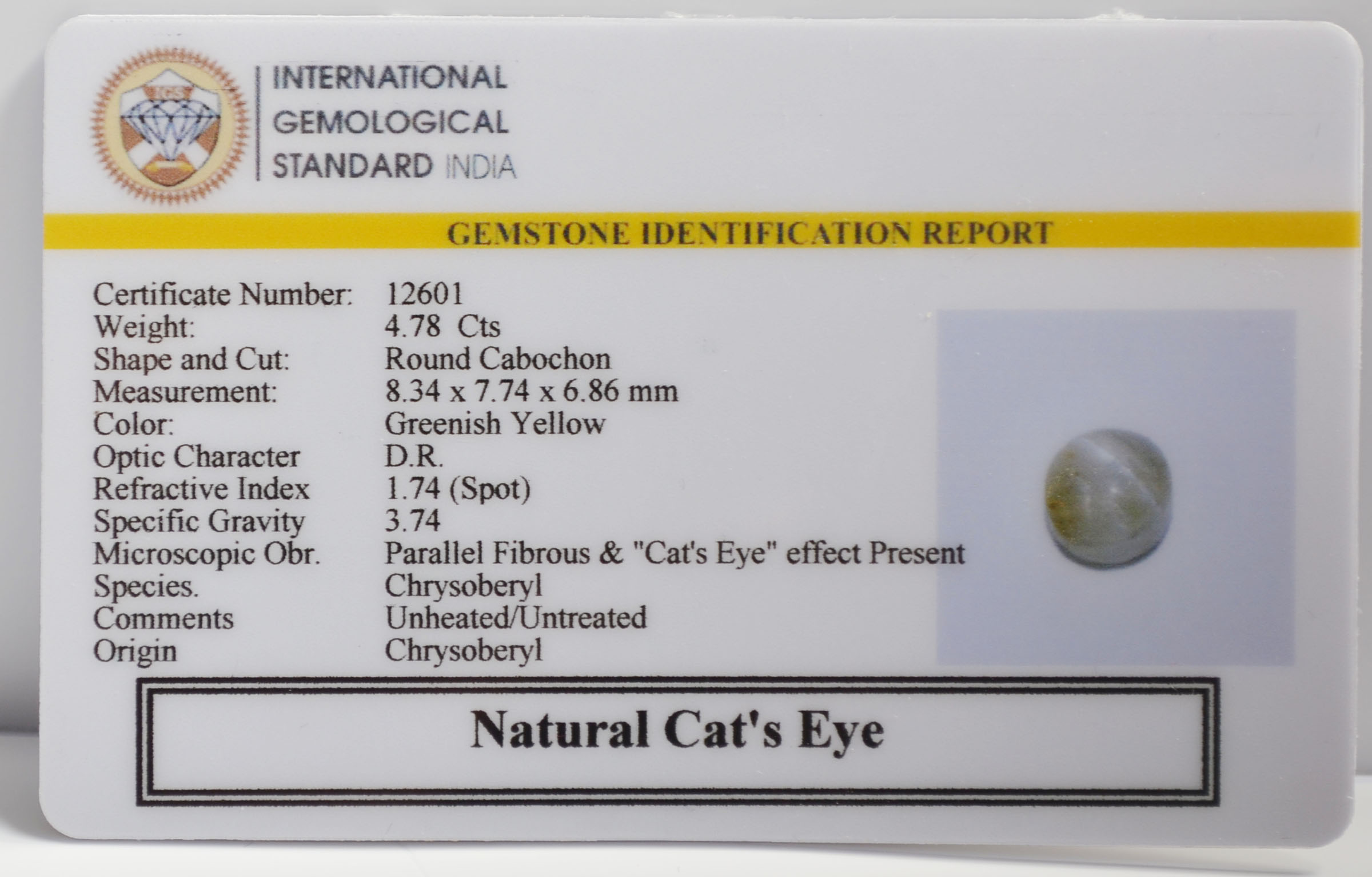 CE2869 2 CATS EYE 4.78 Ct.