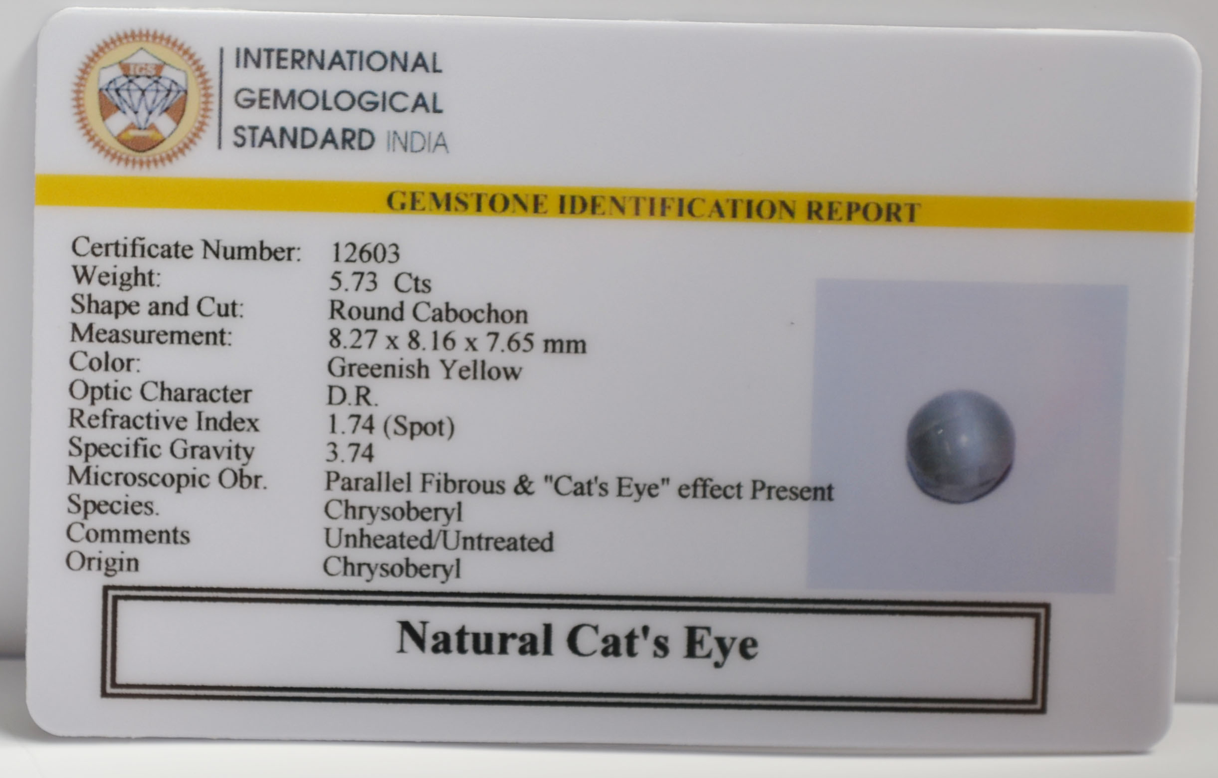 CE2871 2 CATS EYE 5.73 Ct.