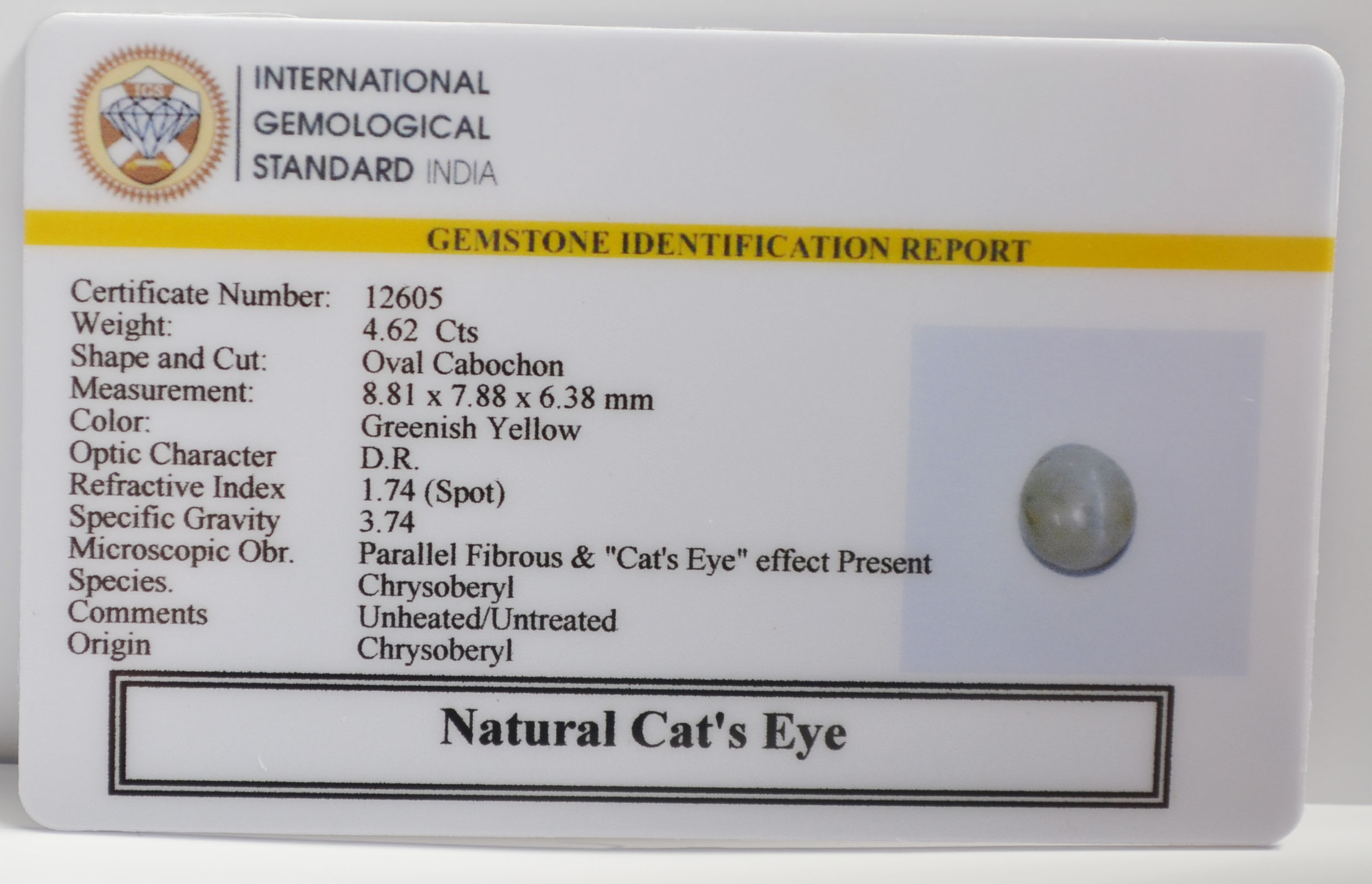 CE2873 2 CATS EYE 4.62 Ct.