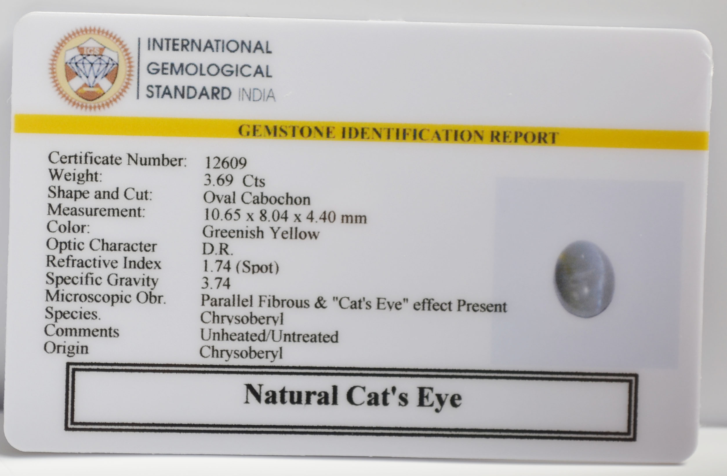 CE2877 2 CATS EYE 3.69 Ct.