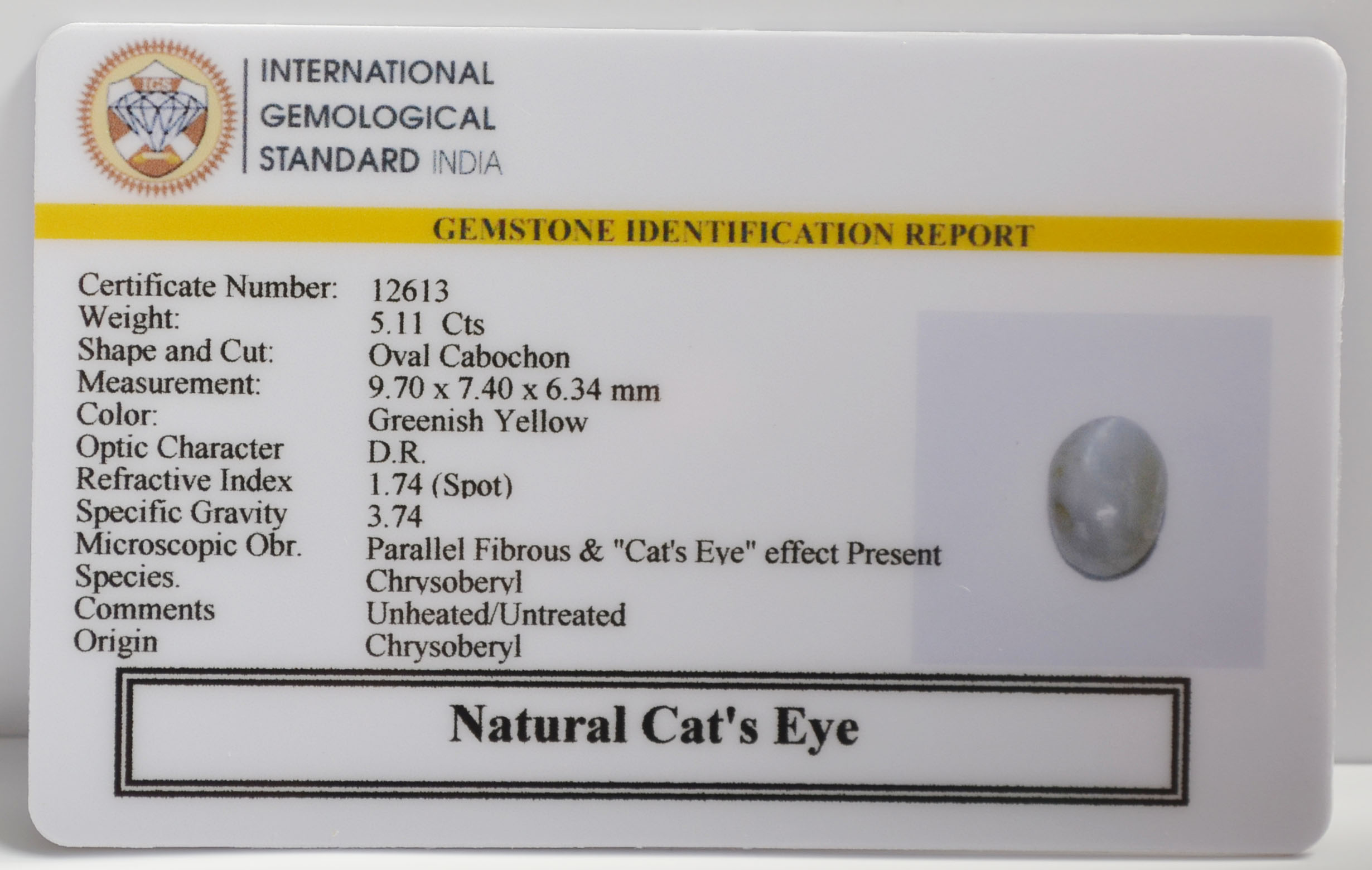 CE2881 2 CATS EYE 5.11 Ct.
