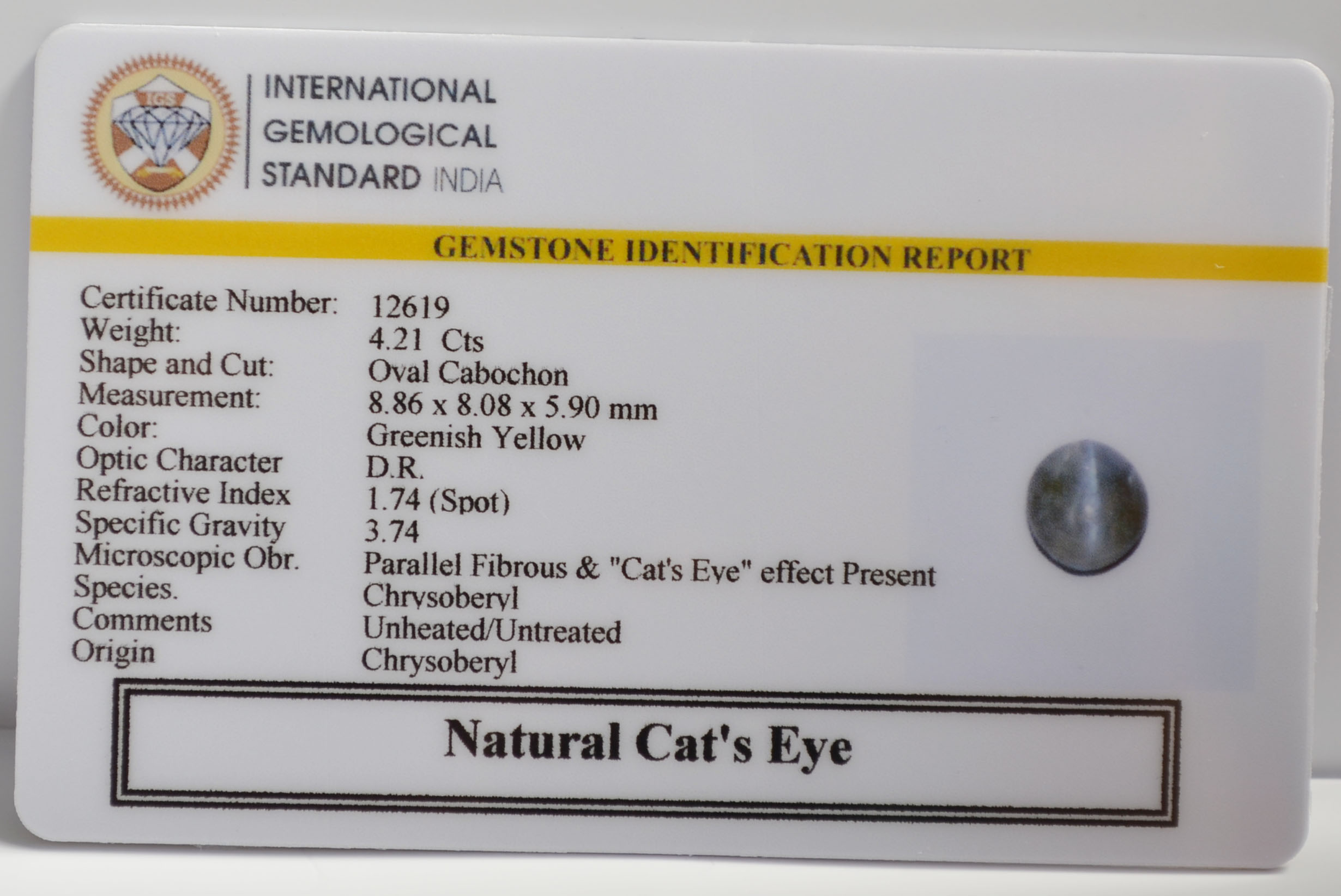 CE2887 2 CATS EYE 4.21 Ct.