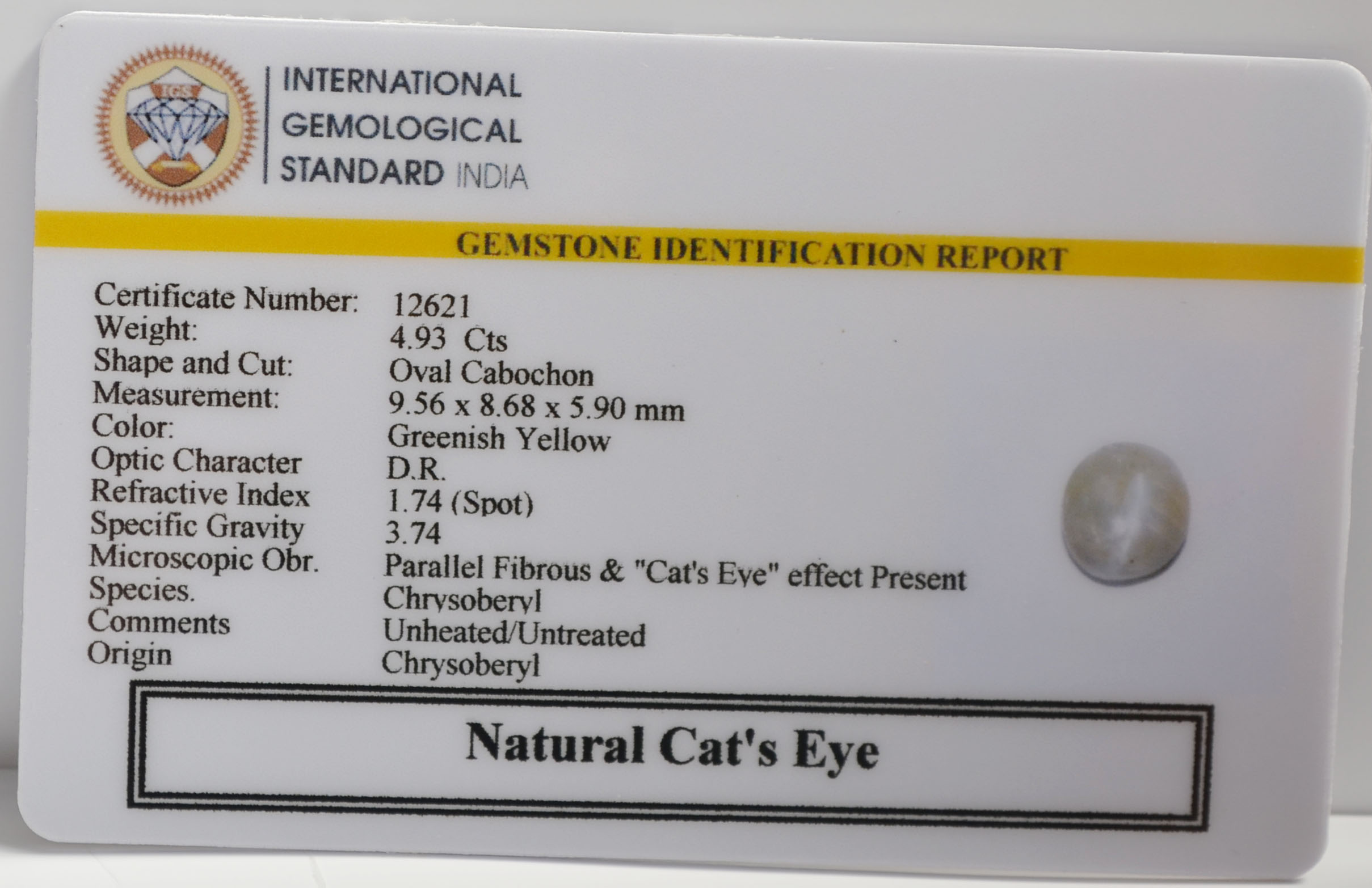 CE2889 2 CATS EYE 4.93 Ct.