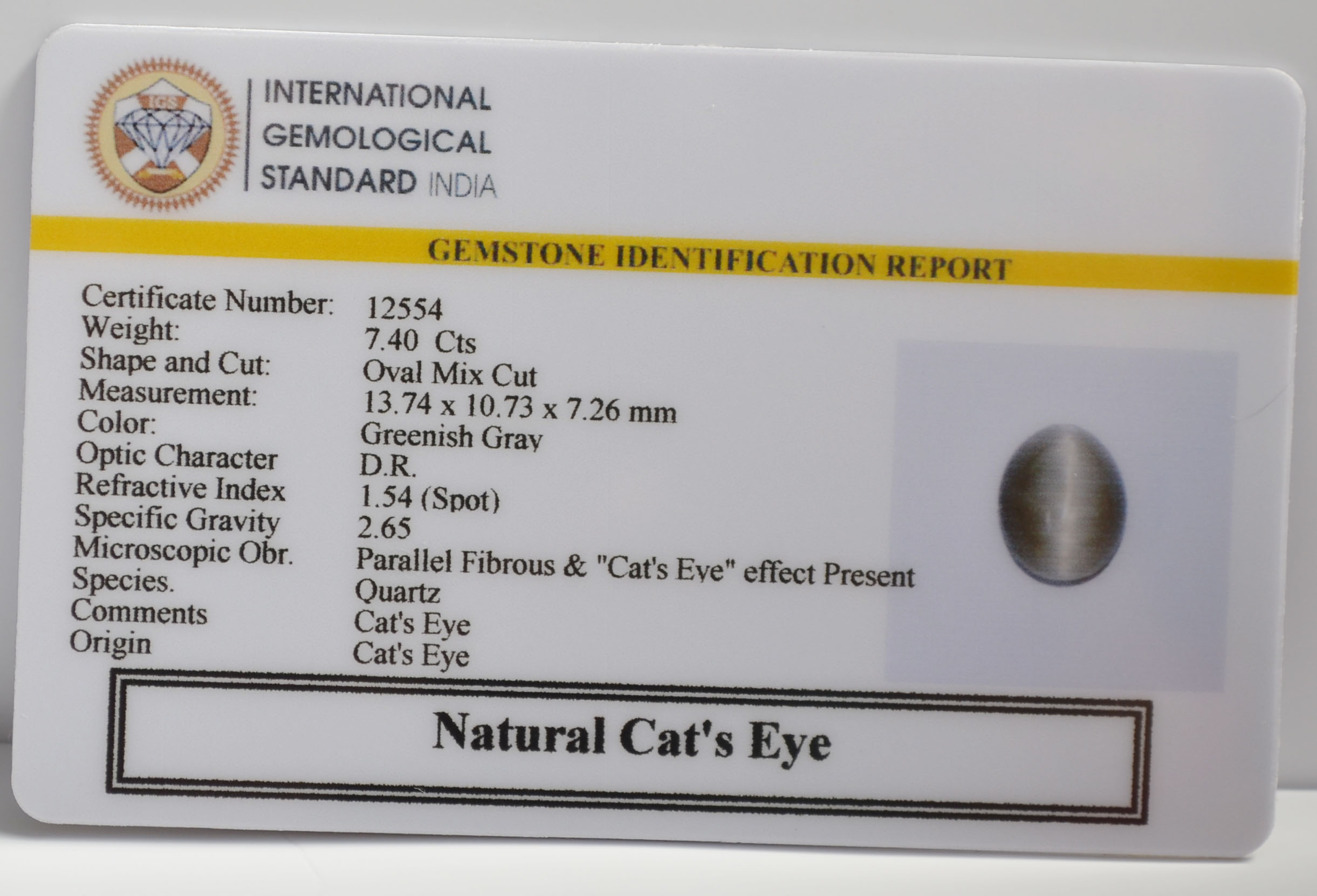 CEG2784 2 CATS EYE 7.4 Ct.