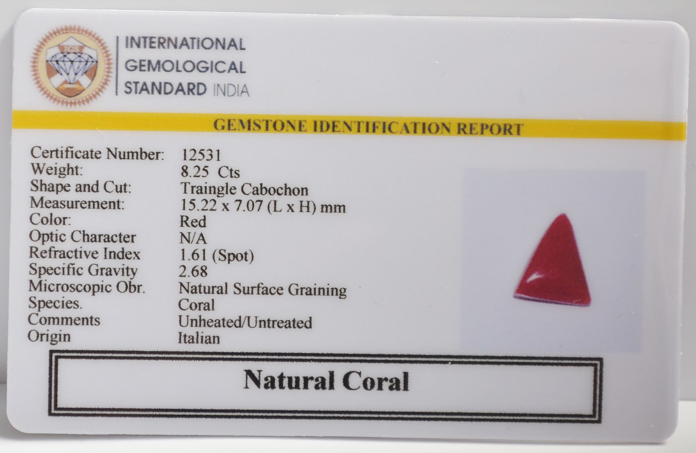CRL6421 2 CORAL 8.25 Ct.