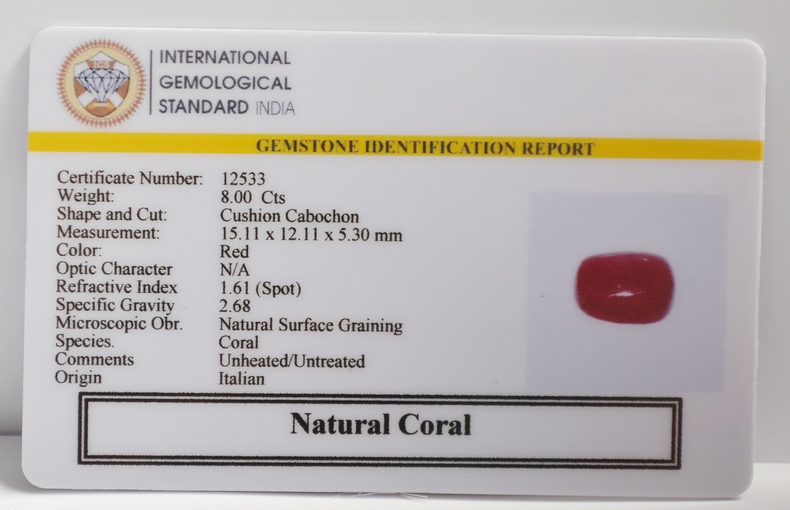 CRLG6317 2 CORAL 8 Ct.