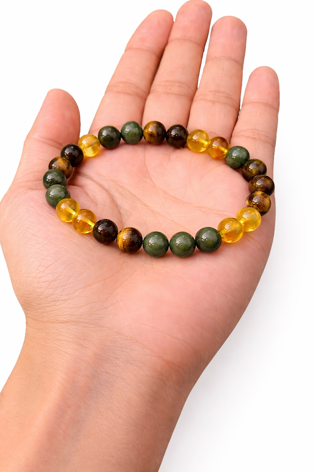 Natural Pyrite ,Citrine & Tiger's Eye Bracelet 3 Citrine Pyrite Tiger eye Bracelet 2 Natural Pyrite ,Citrine & Tiger's Eye Bracelet