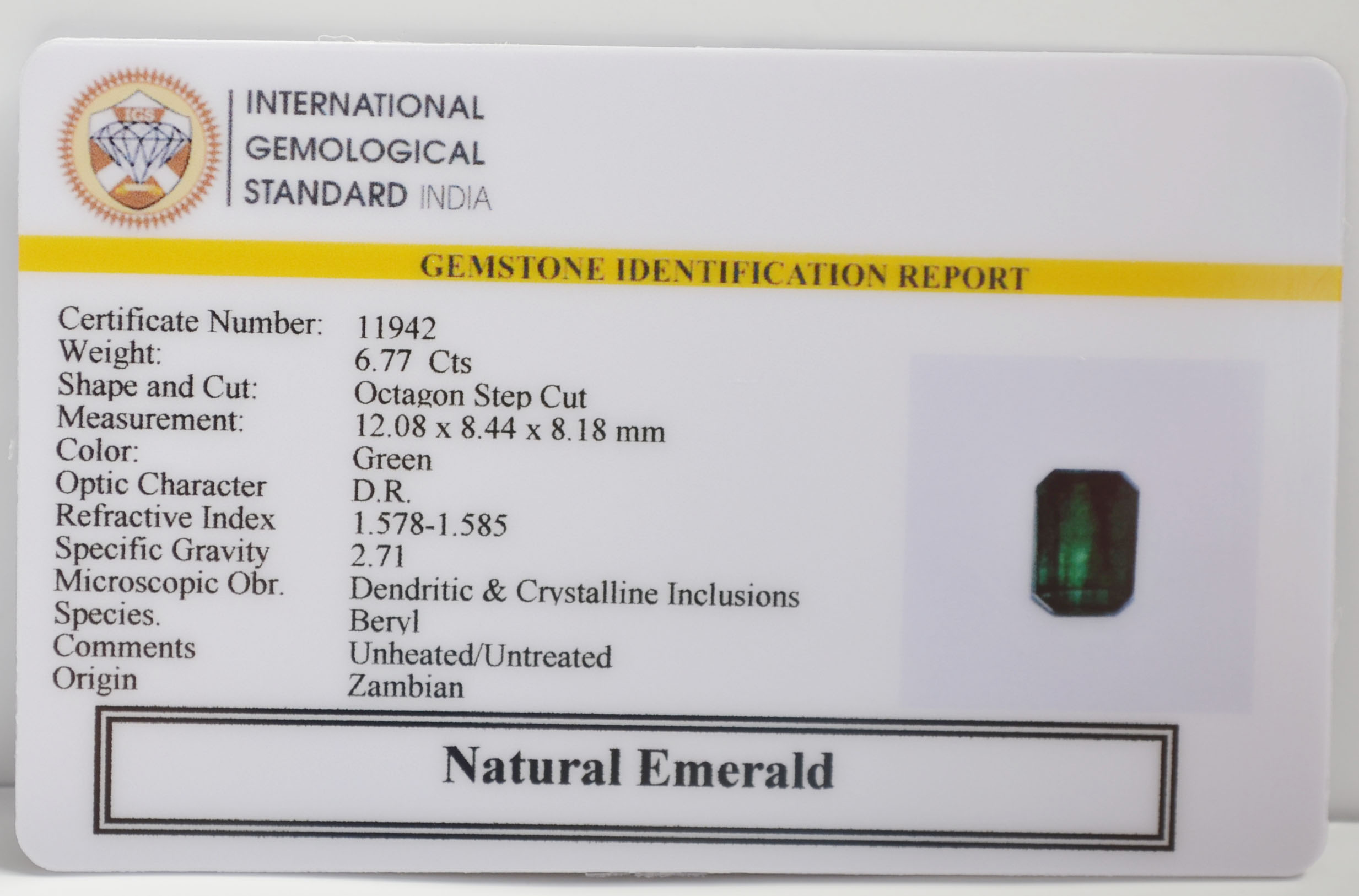 EMR22759 2 EMERALD 6.77 Ct.