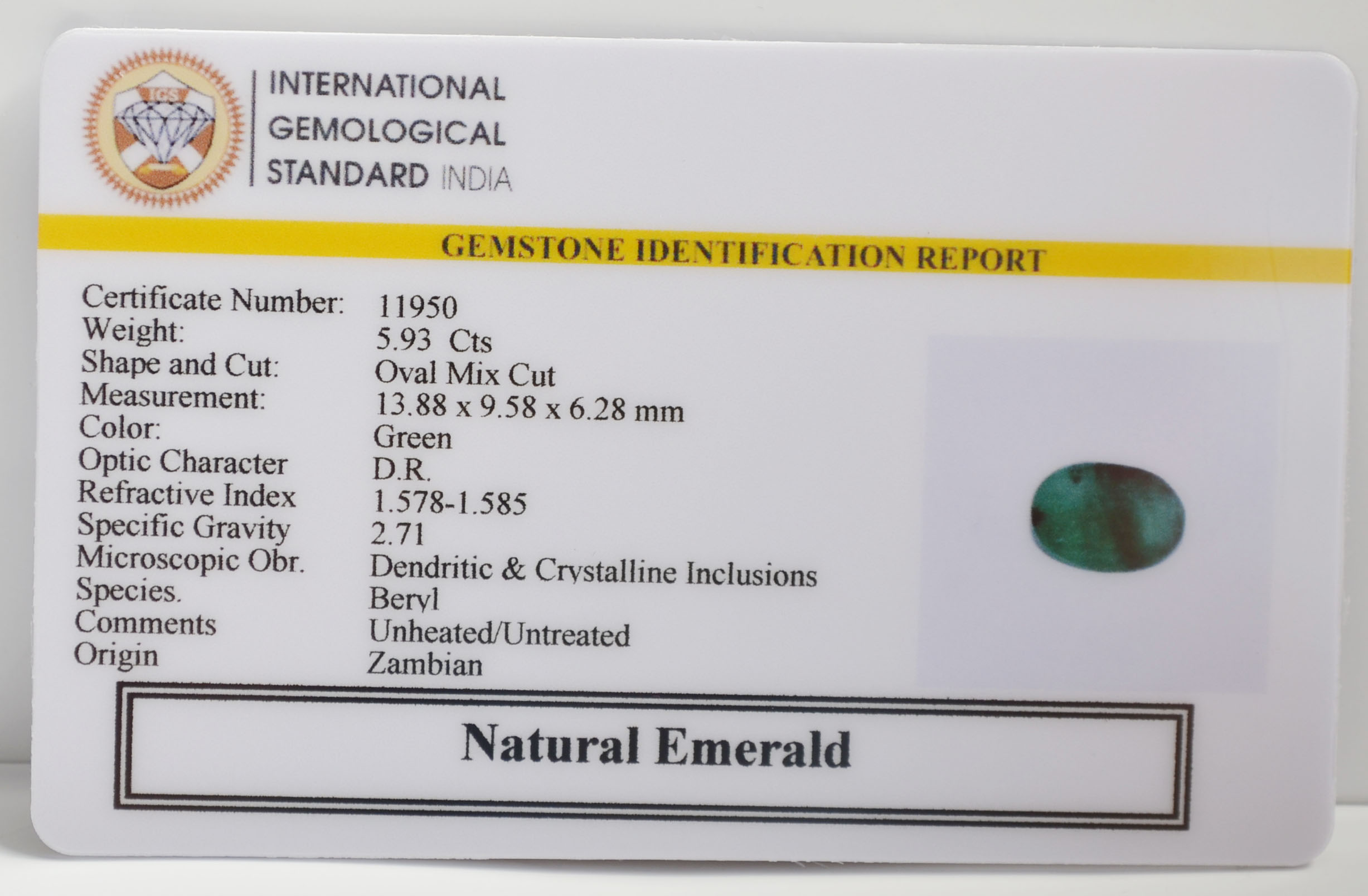 EMR22766 2 EMERALD 5.93 Ct.