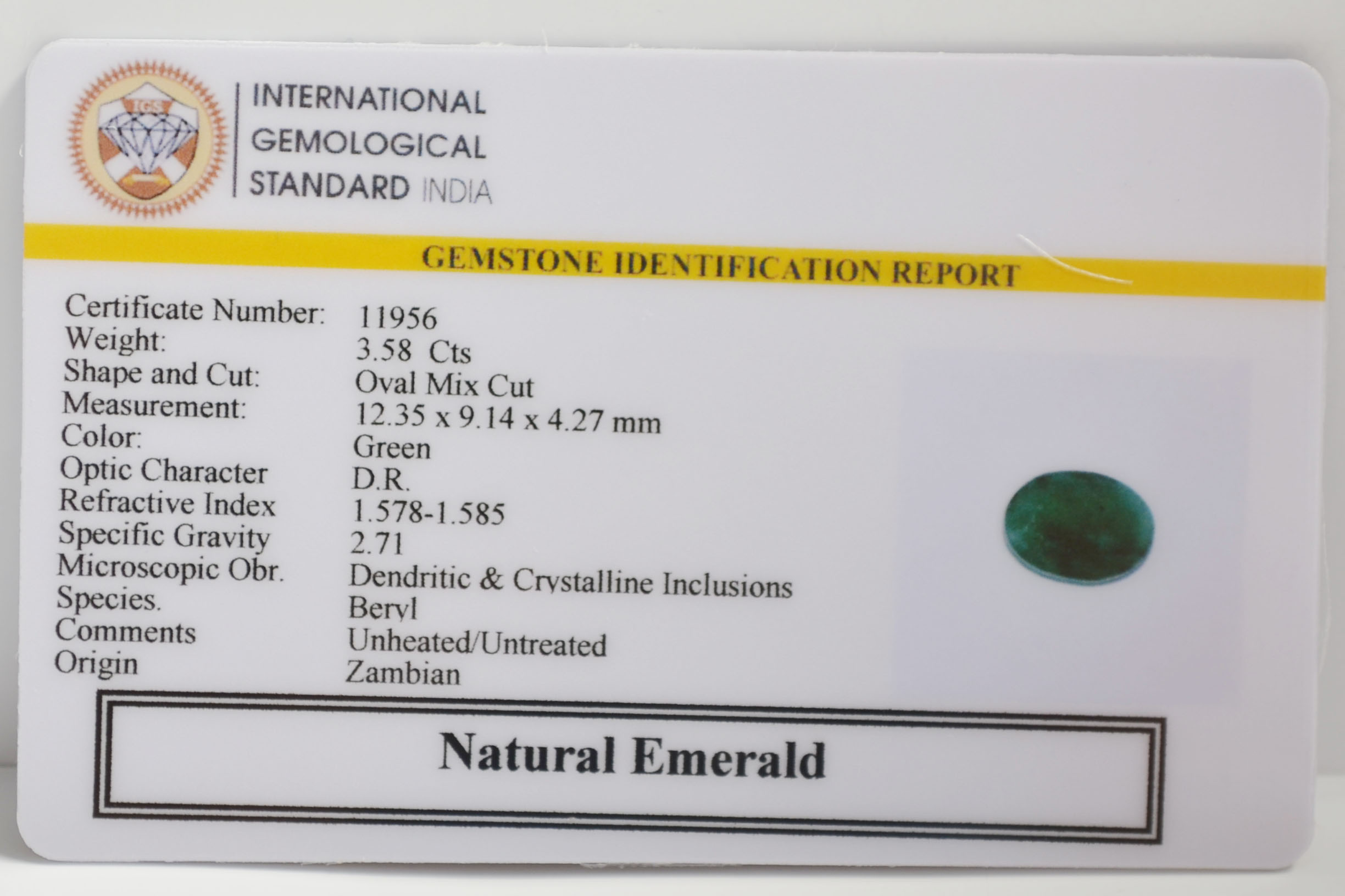 EMR22772 2 EMERALD 3.58 Ct.