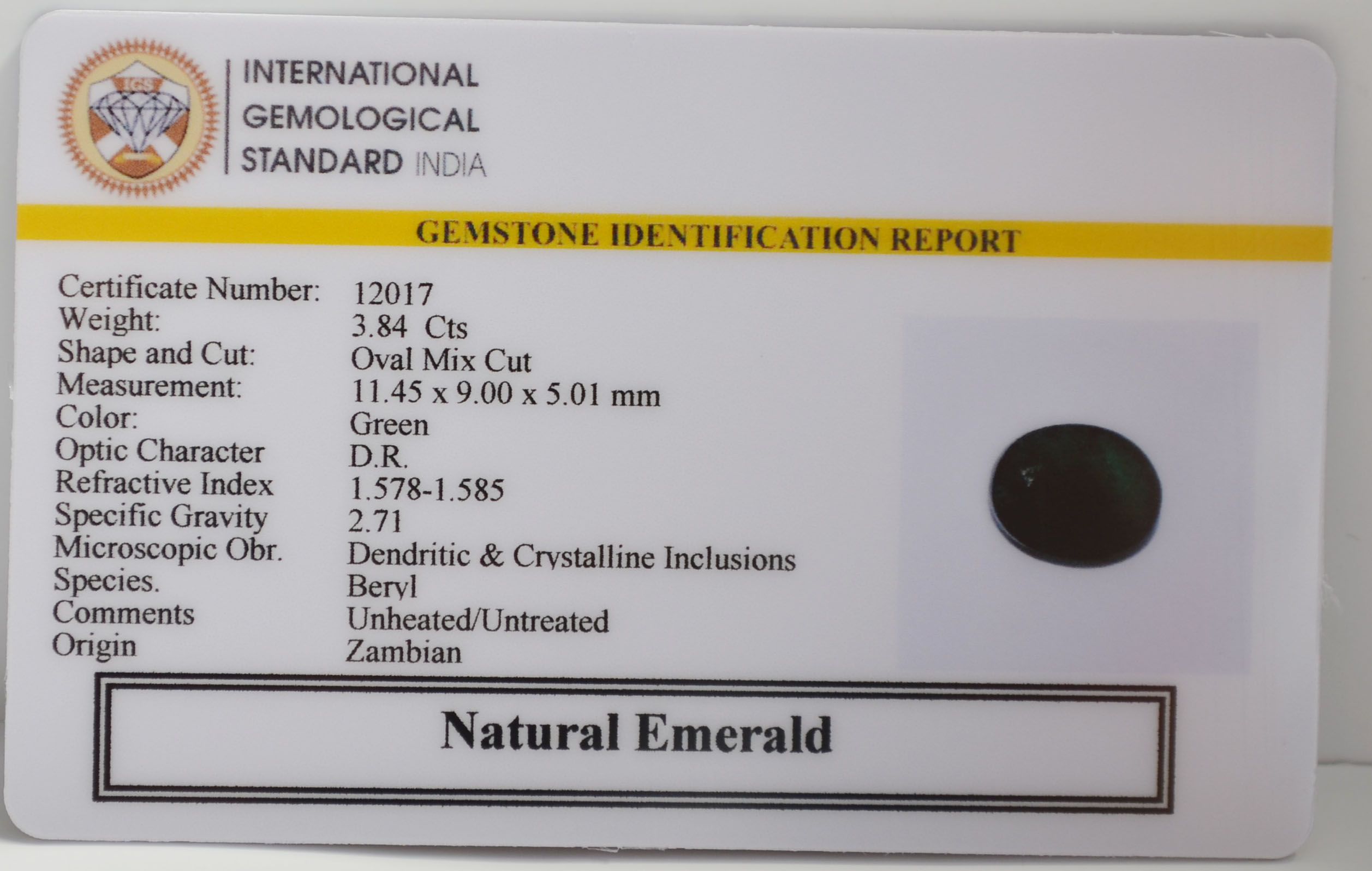 EMR22817 2 EMERALD 3.84 Ct.