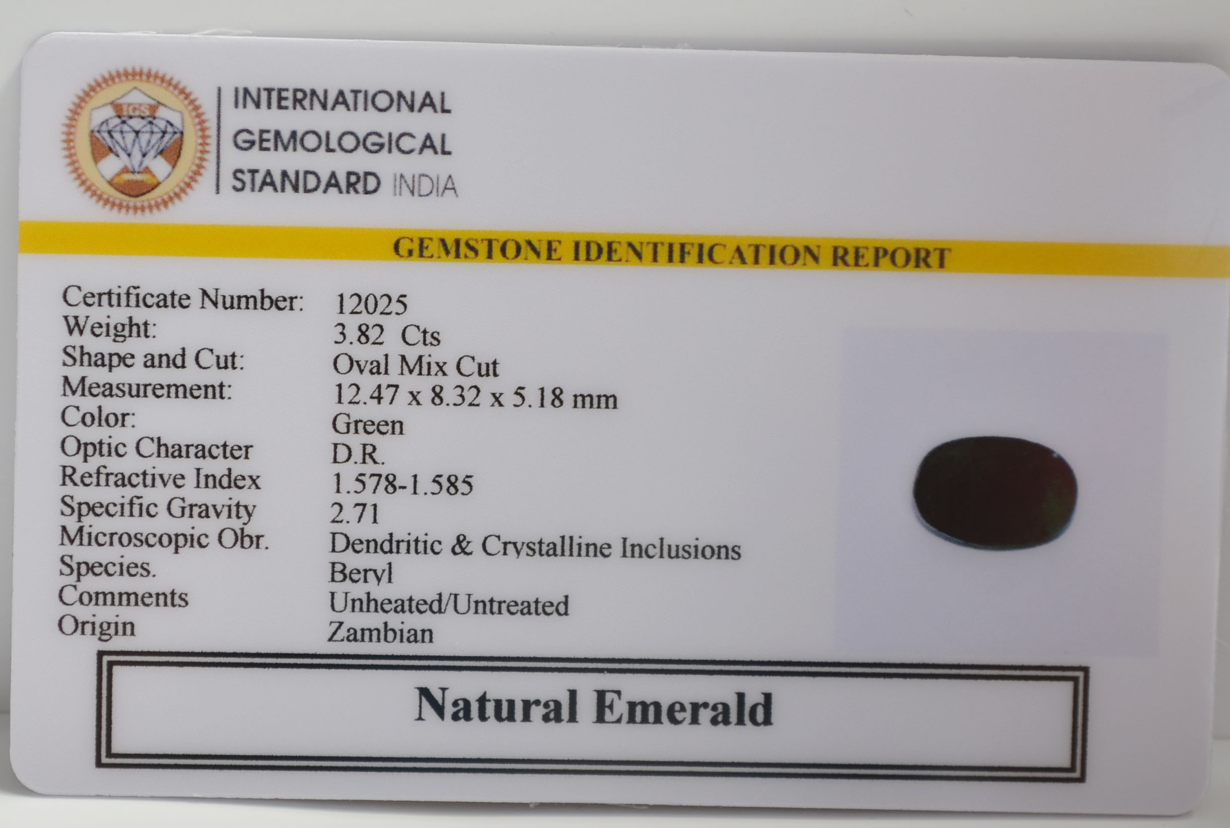EMR22823 2 EMERALD 3.82 Ct.