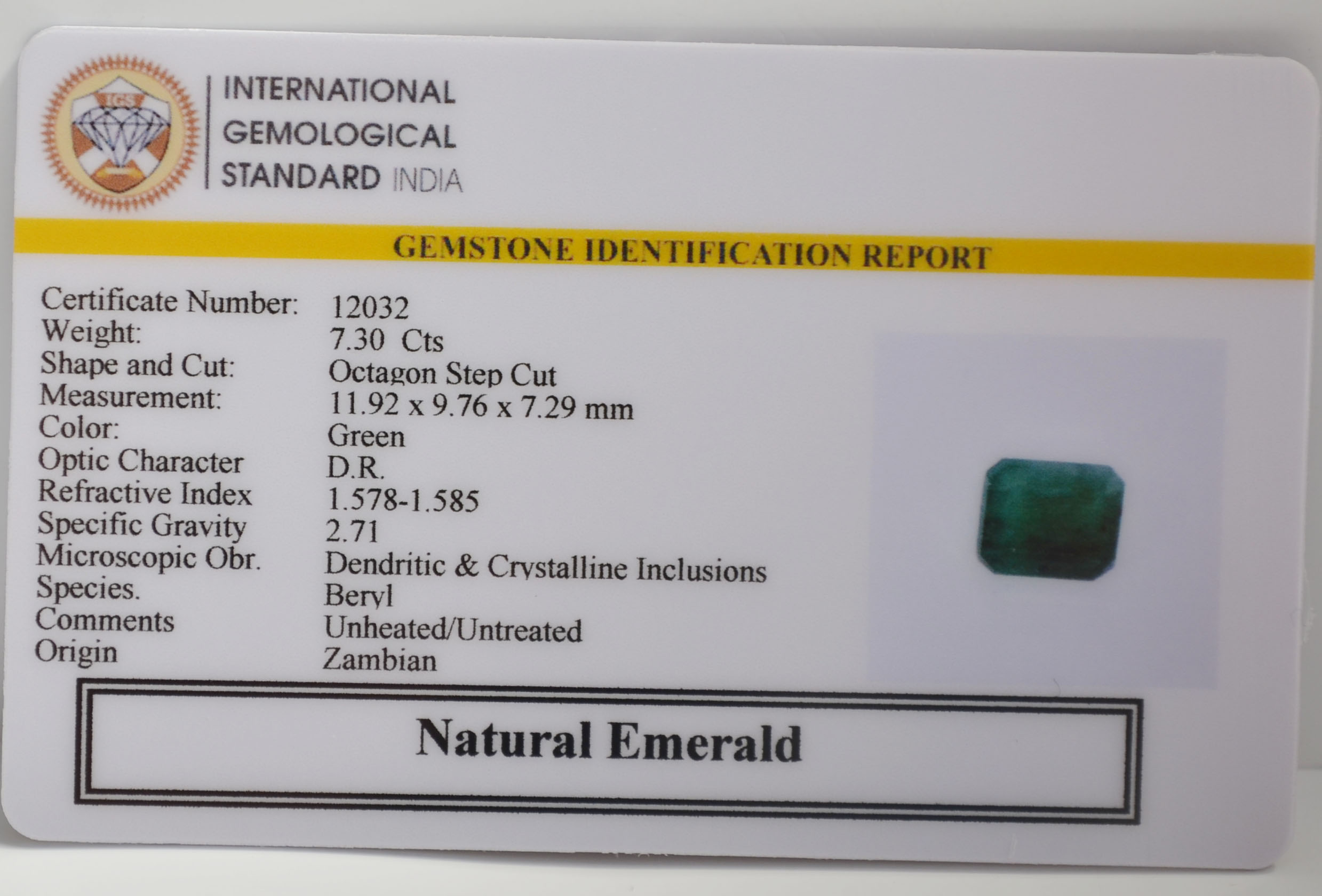 EMR22827 2 EMERALD 7.3 Ct.