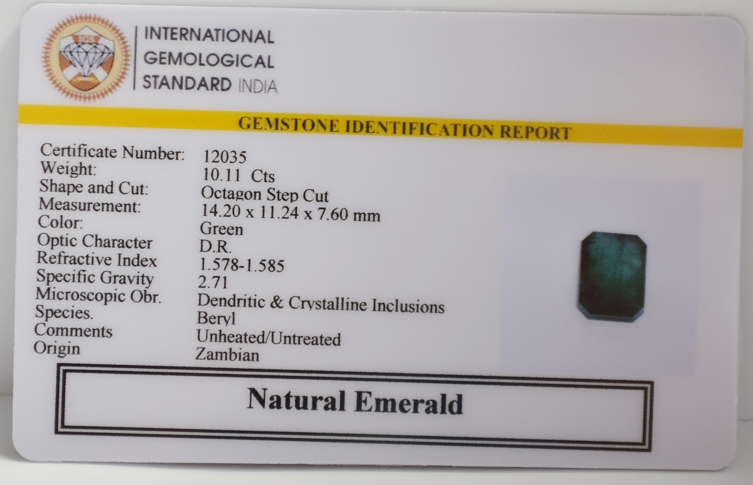 EMR22830 2 EMERALD 10.11 Ct.