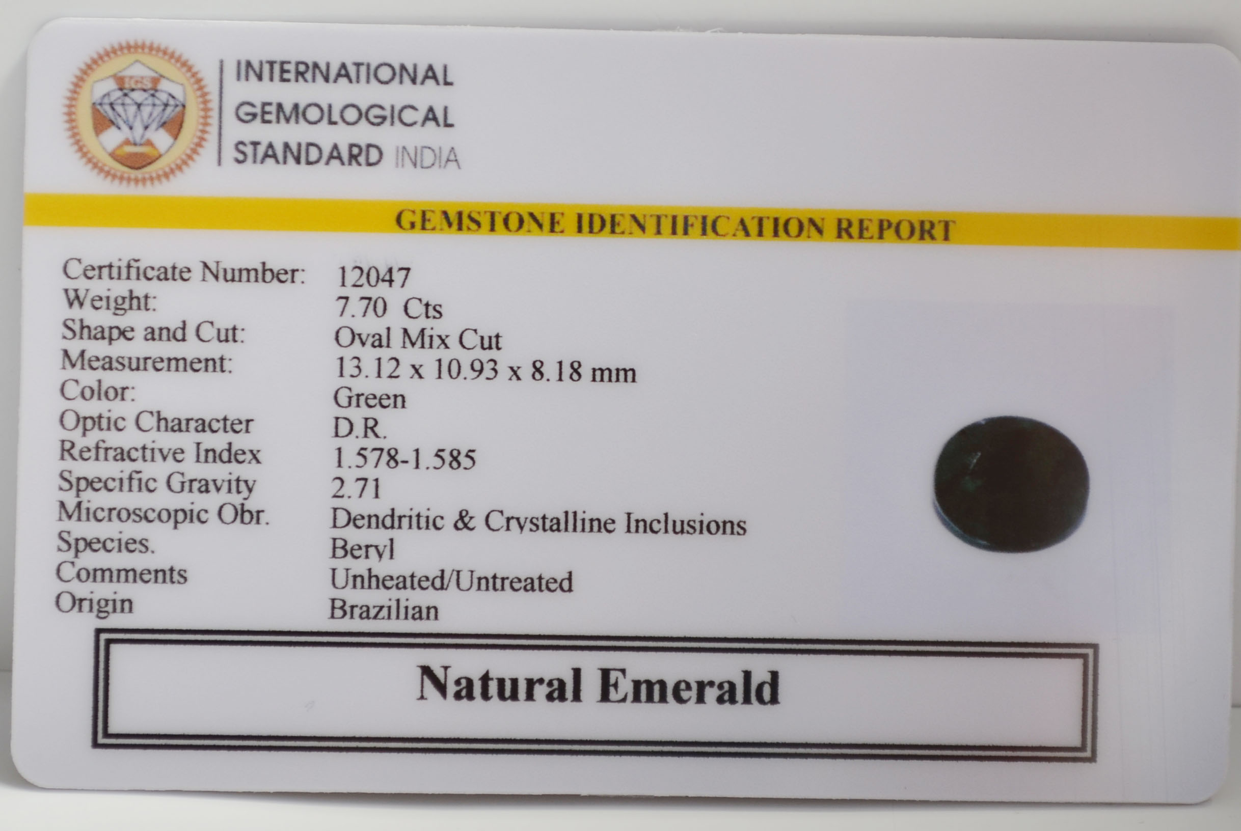 EMR22840 2 EMERALD 7.7 Ct.