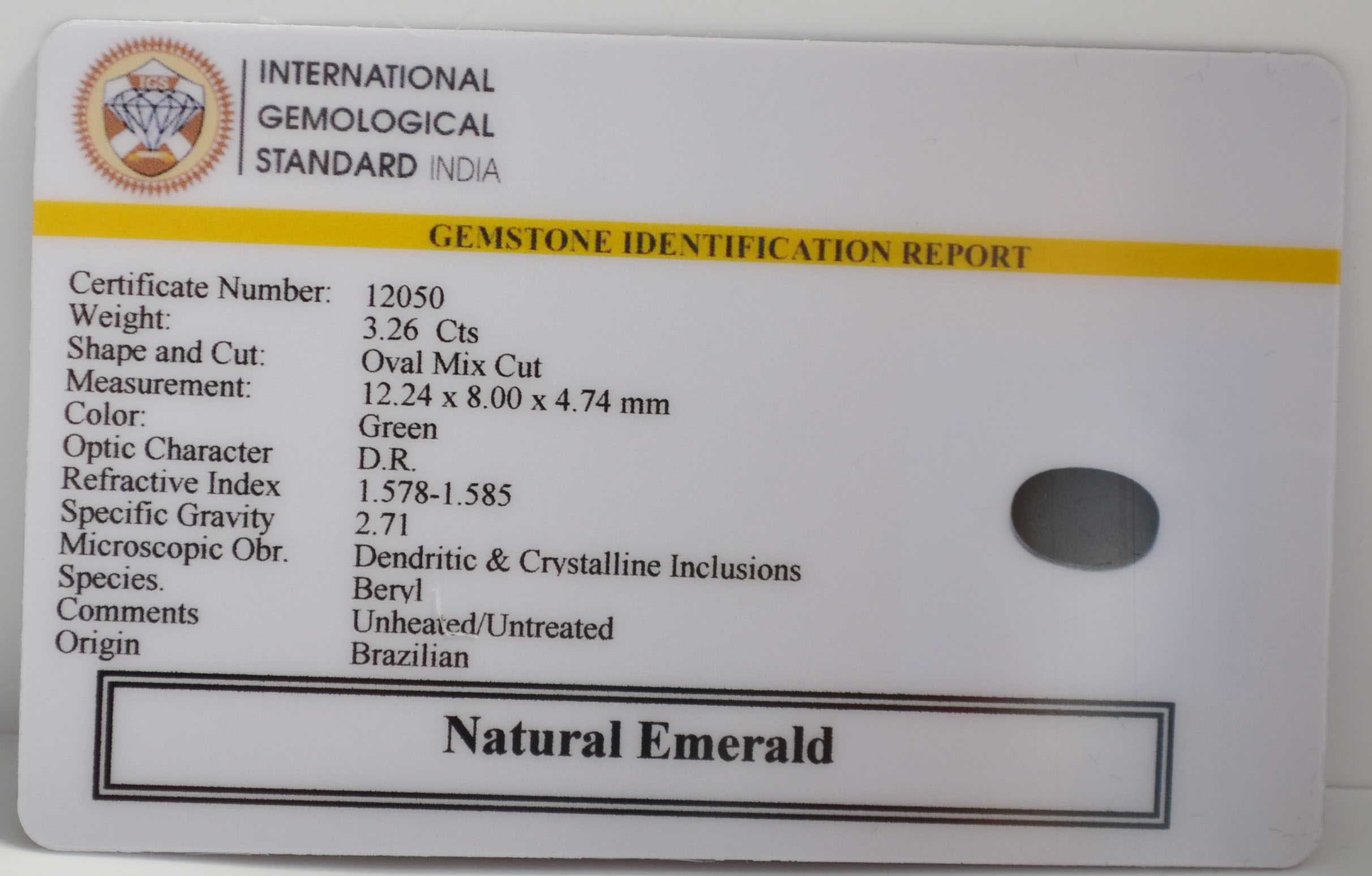 EMR22841 2 EMERALD 3.26 Ct.