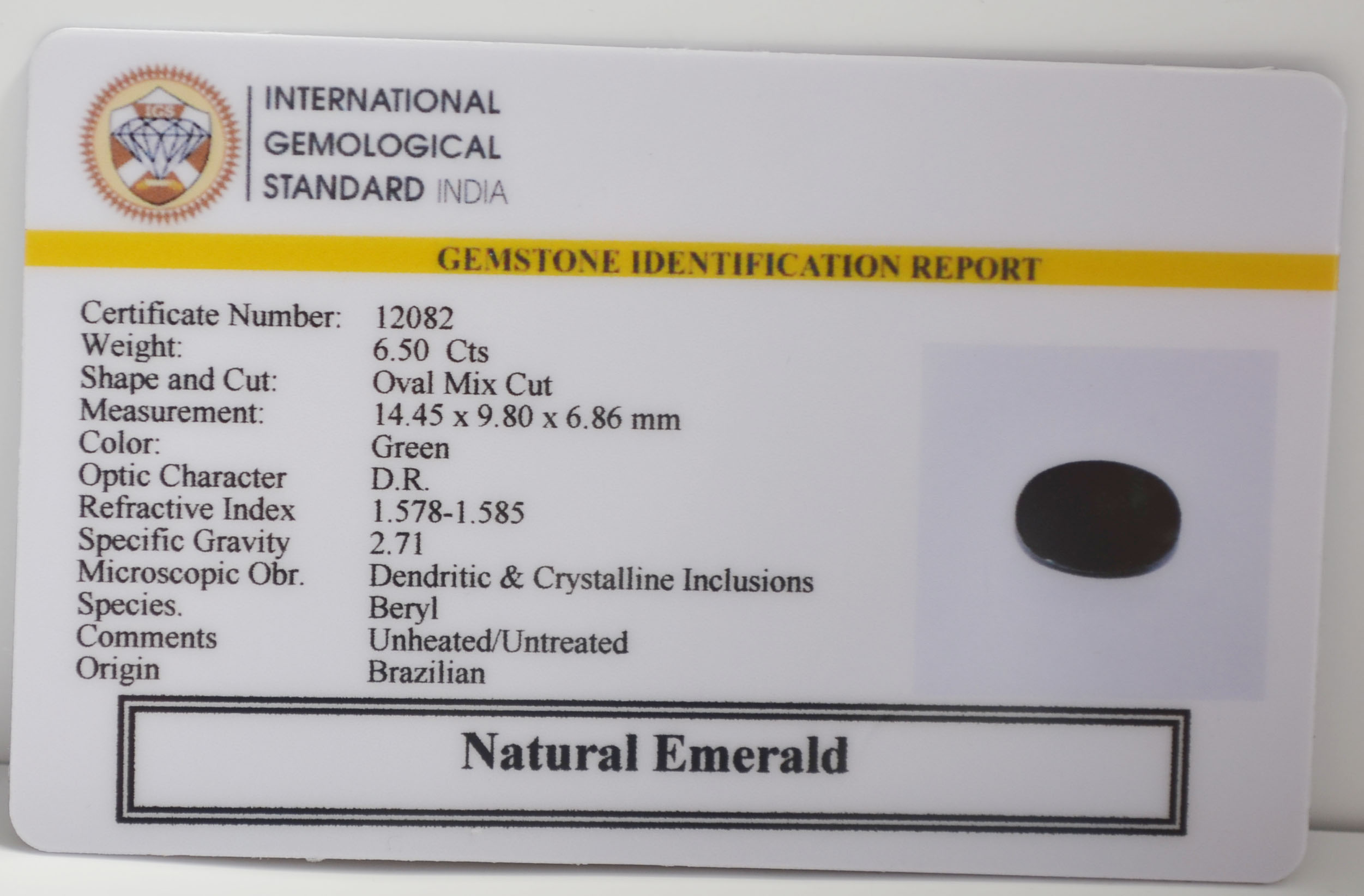 EMR22843 2 EMERALD 6.5 Ct.