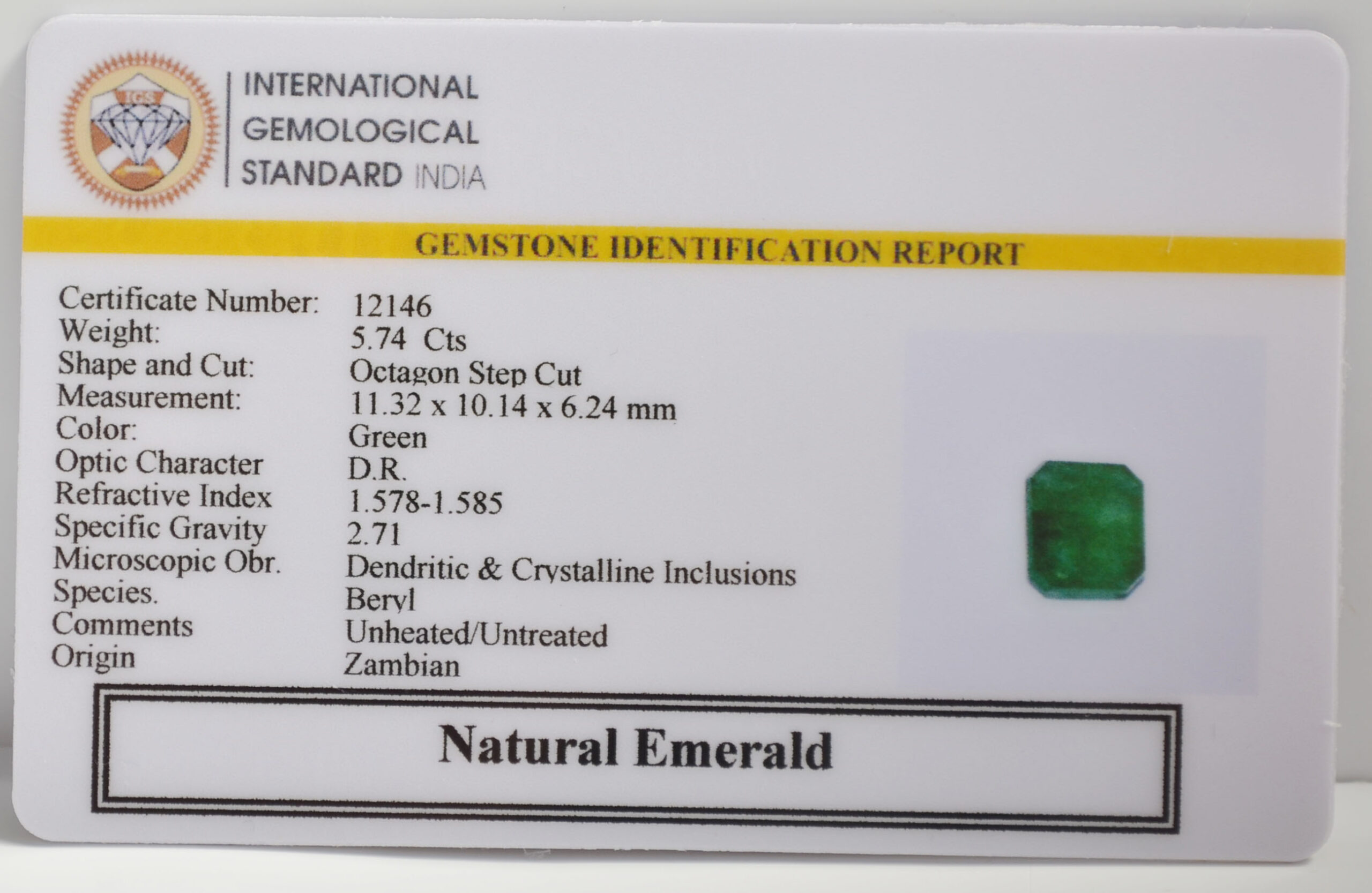 EMR22869 2 scaled EMERALD 5.74 Ct.
