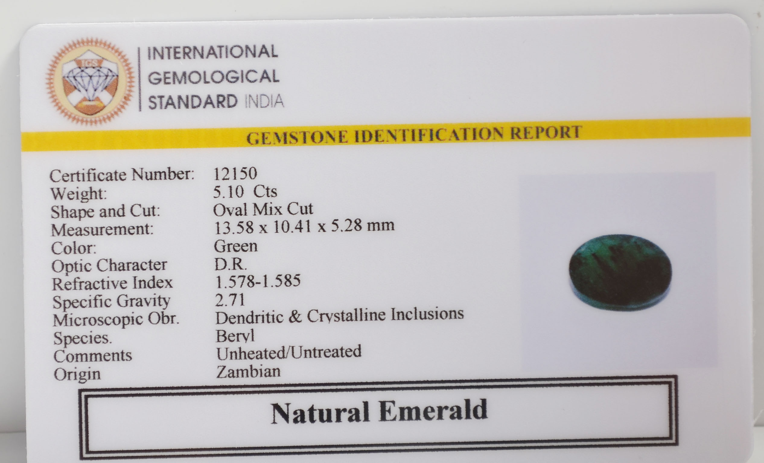 EMR22872 2 EMERALD 5.1 Ct.