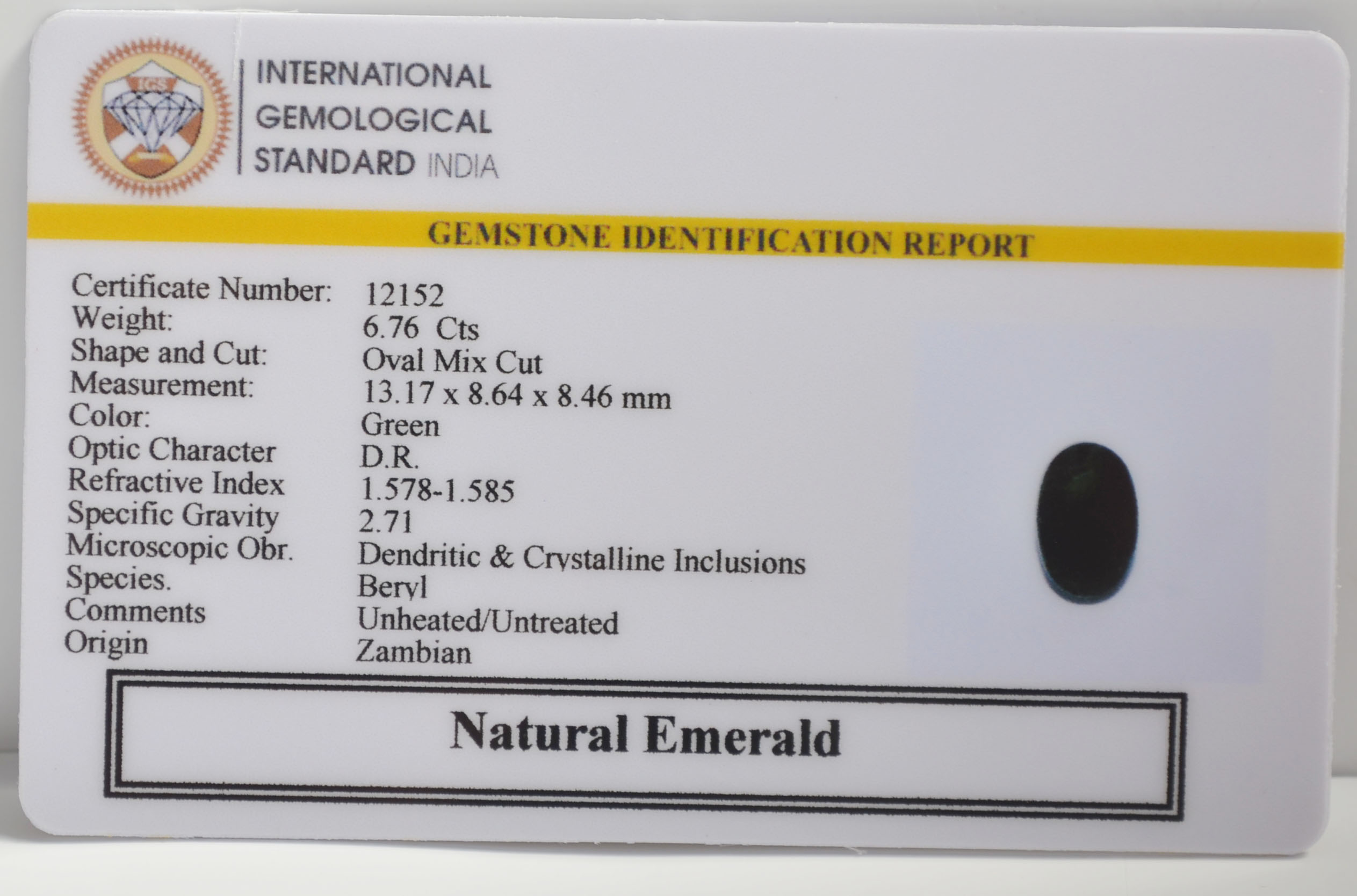 EMR22873 2 EMERALD 6.76 Ct.