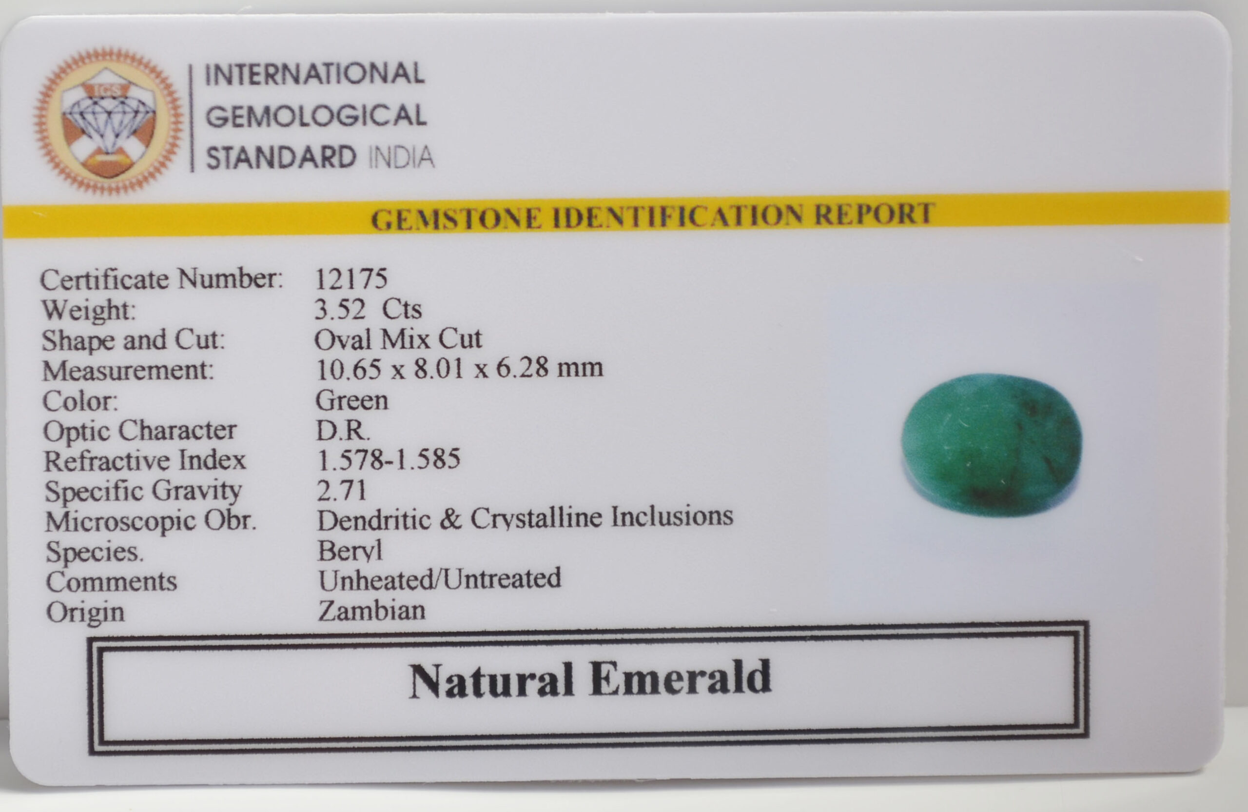 EMR22890 2 scaled EMERALD 3.52 Ct.