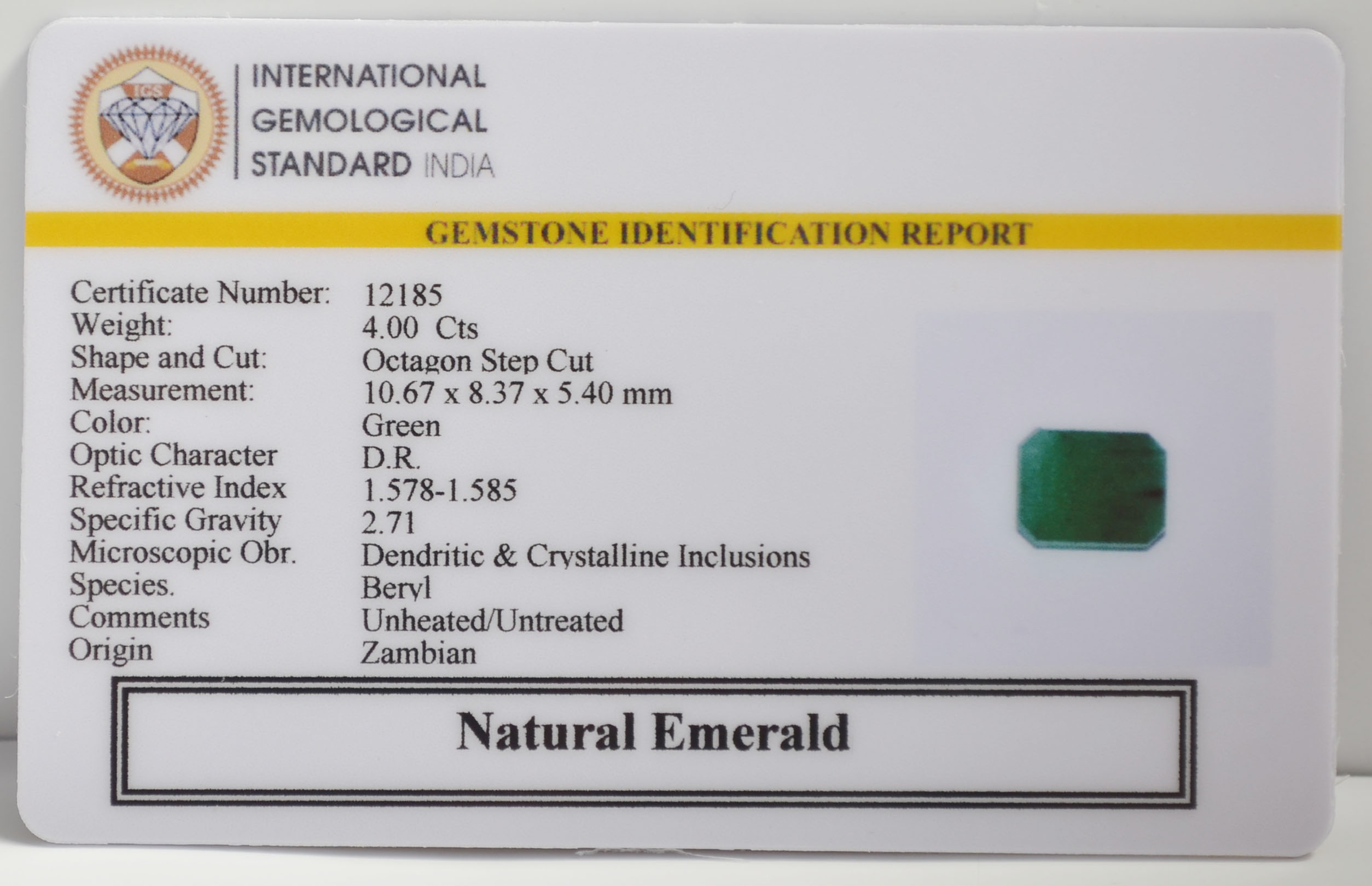 EMR22898 2 EMERALD 4 Ct.