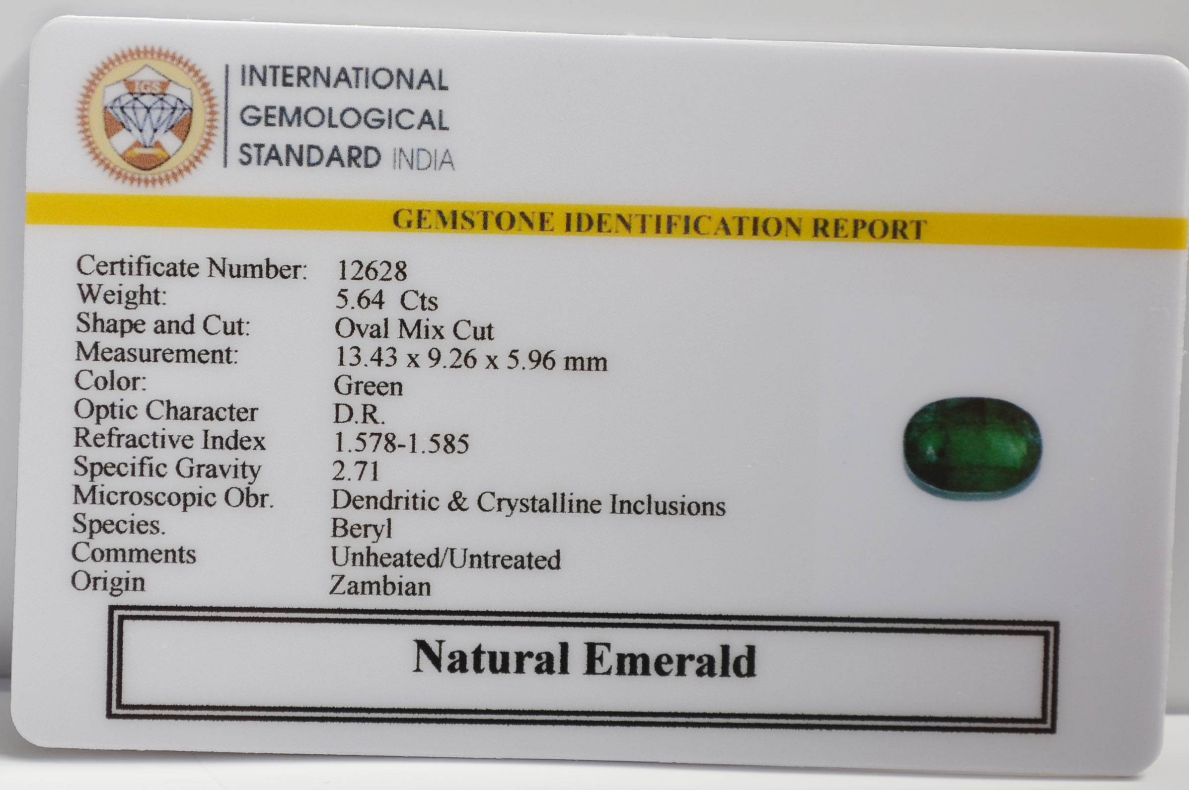 EMR22921 2 EMERALD 5.64 Ct.