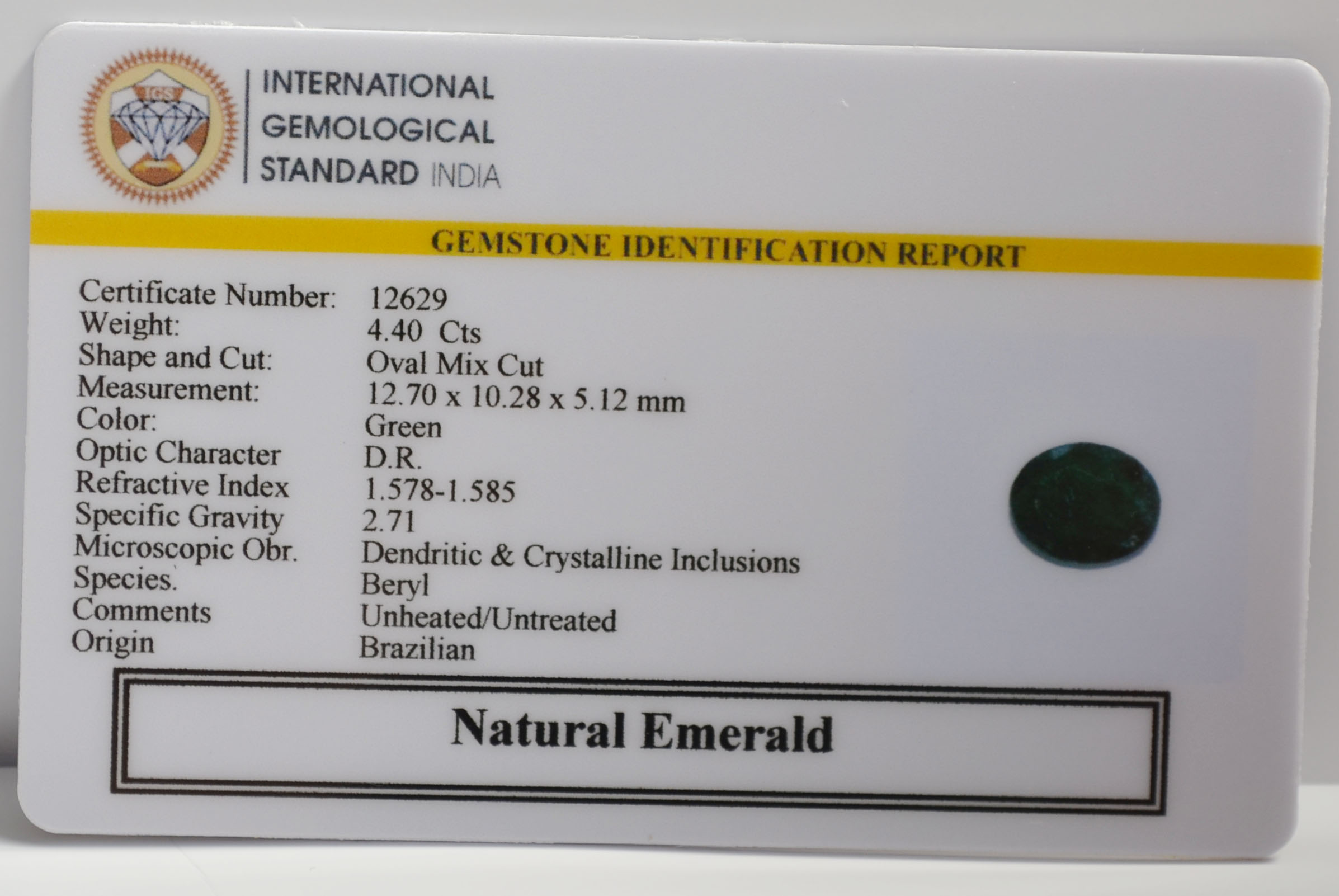EMR22922 2 EMERALD 4.4 Ct.