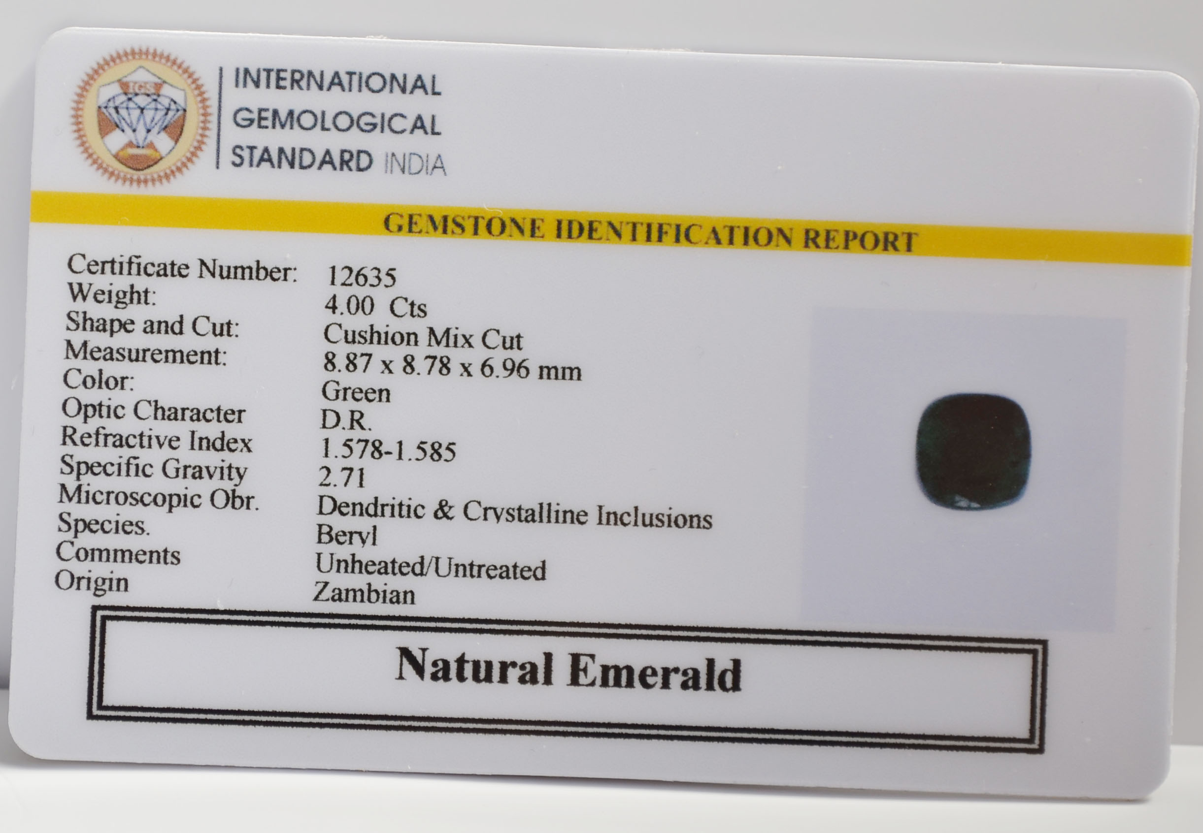 EMERALD 4 Ct. 3 EMR22925 2 EMERALD 4 Ct.